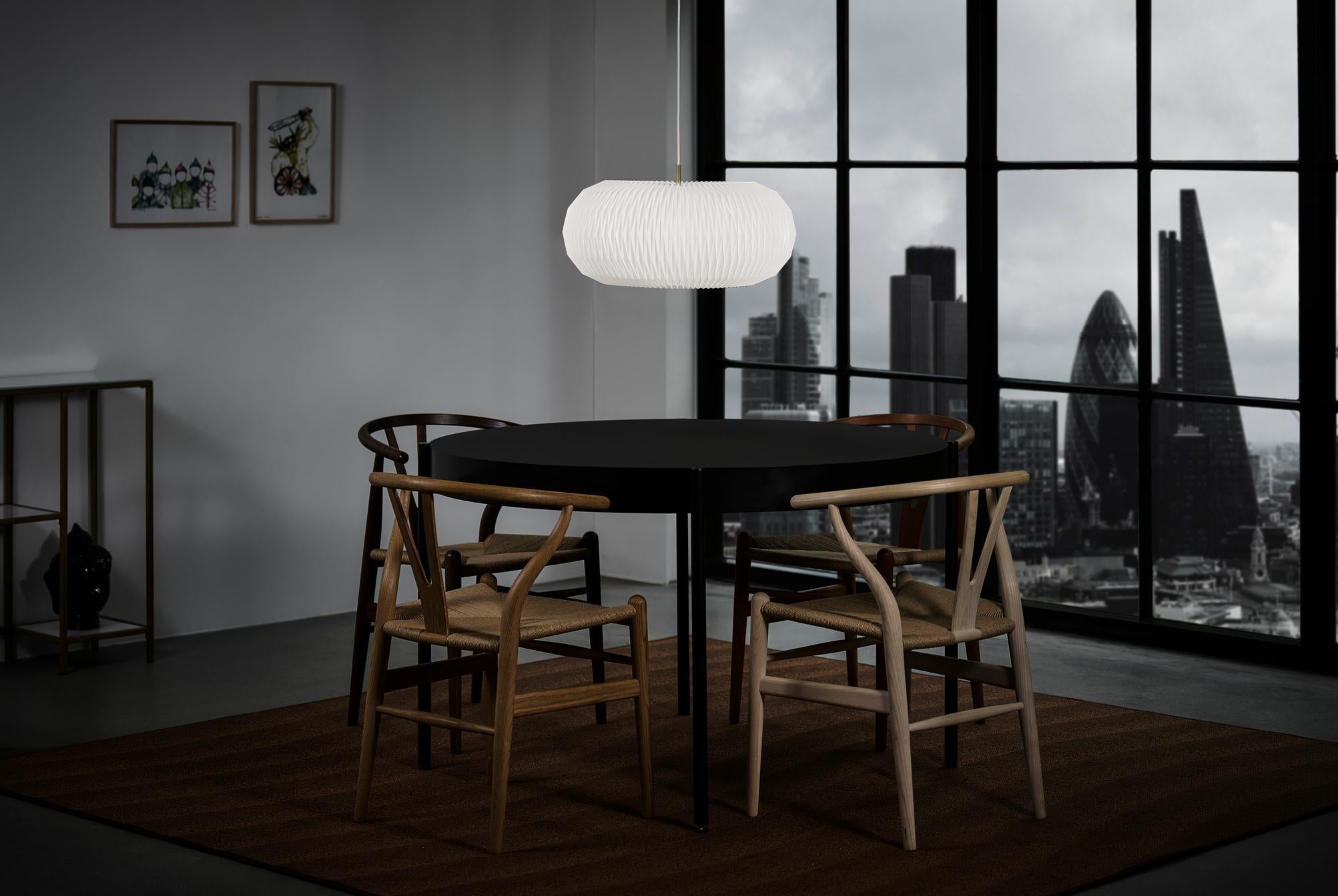 Hanging Lamp MODEL 195 DONUT white with gold