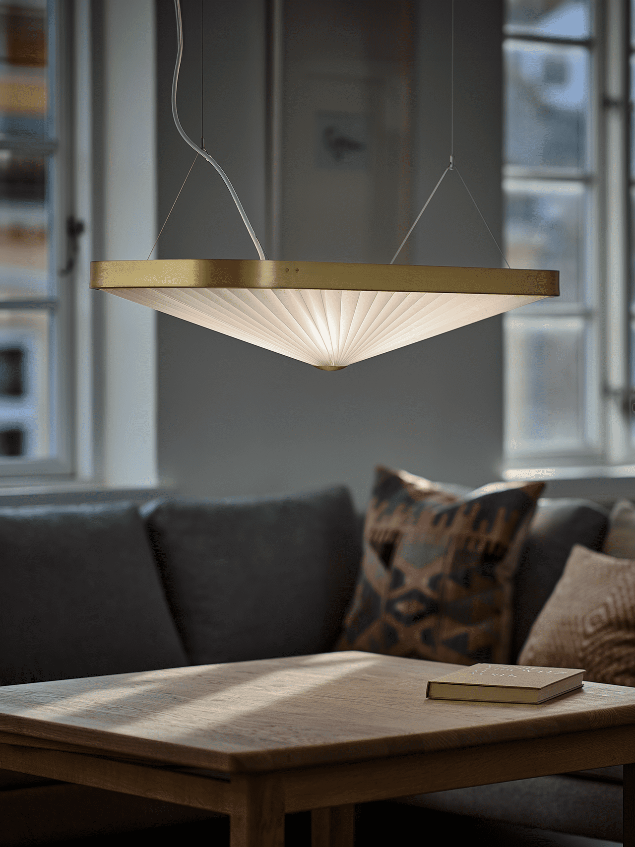 Hanging Lamp MODEL 197 CELINE white with gold