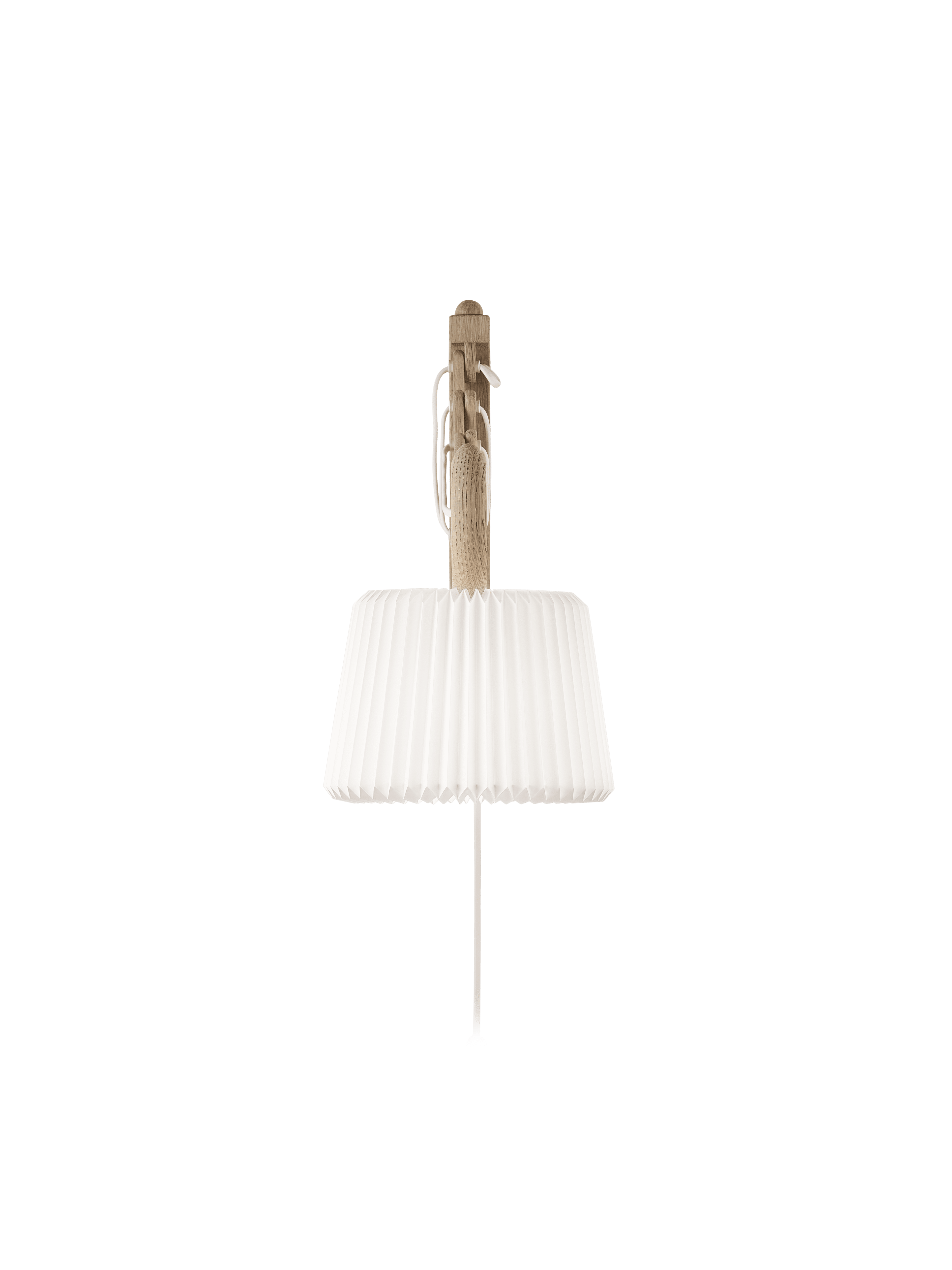 Wall lamp MODEL 223 120 SAX white with light oak base