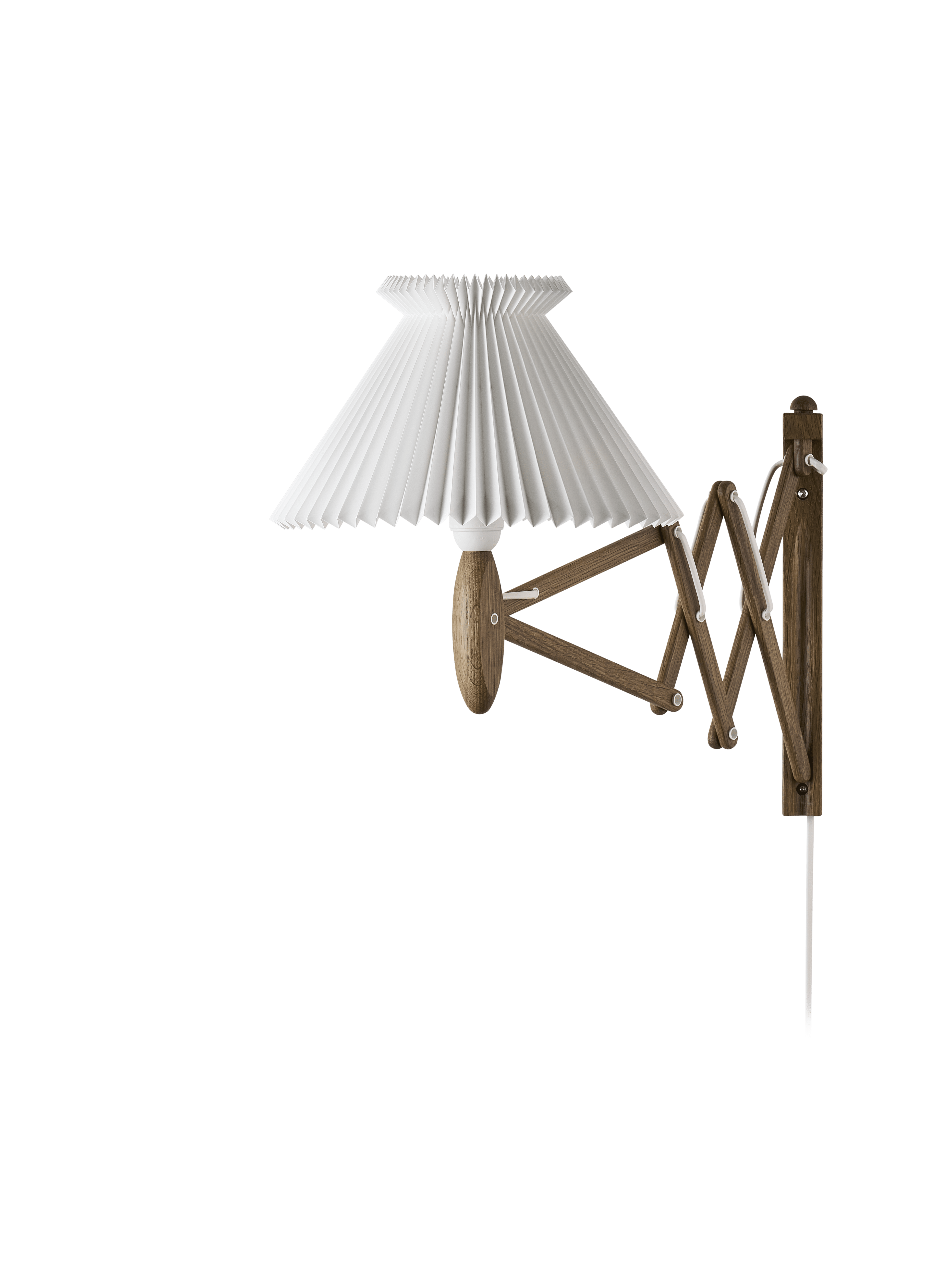 Wall lamp MODEL 224 6/17 SAX white with dark oak base