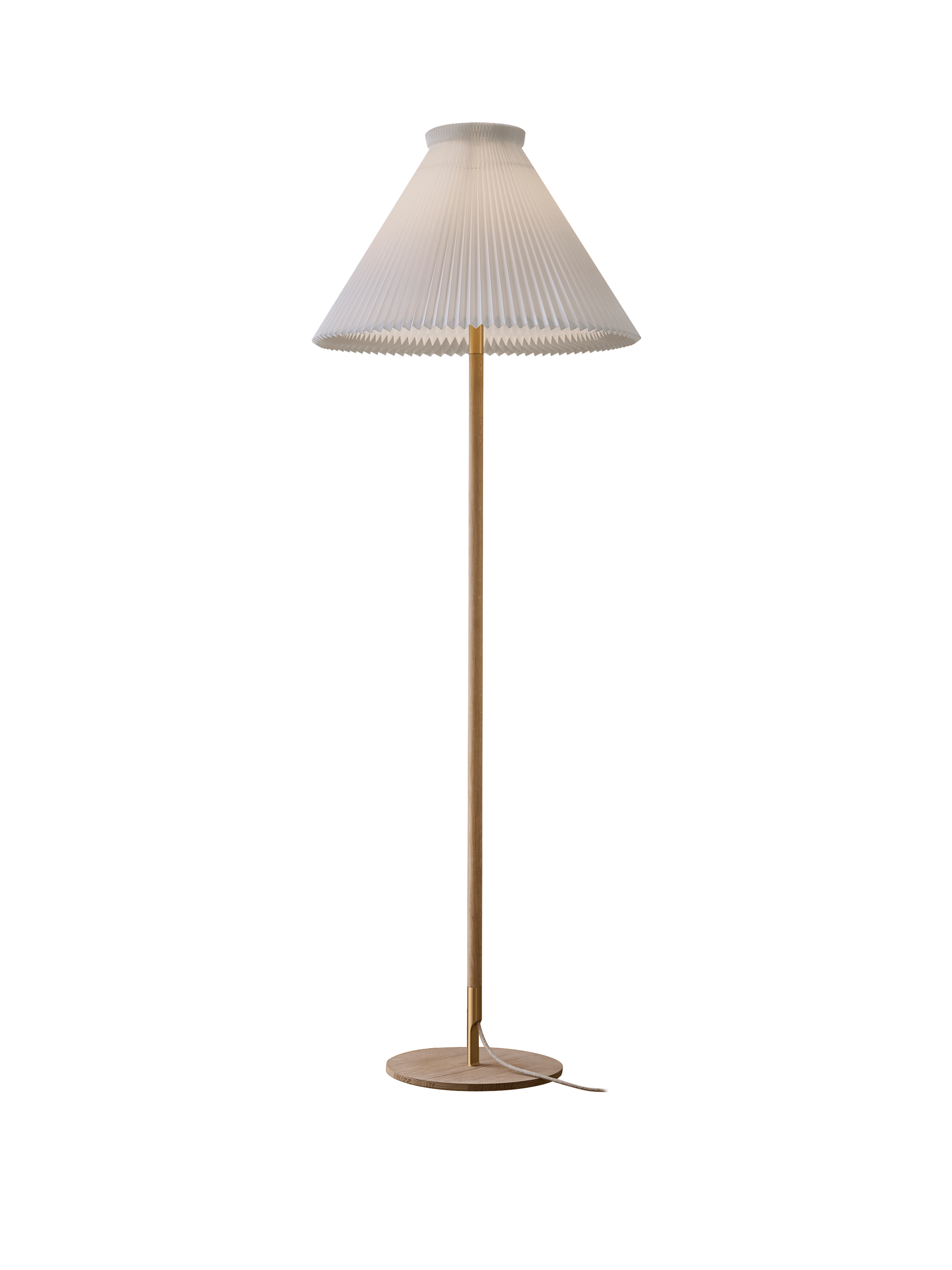Floor lamp MODEL 328 LK 80 white with light oak base