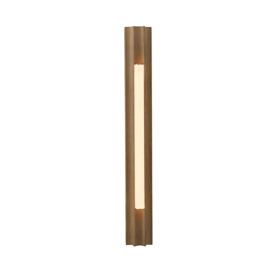 ALTAR wall lamp in oak wood with a brass finish