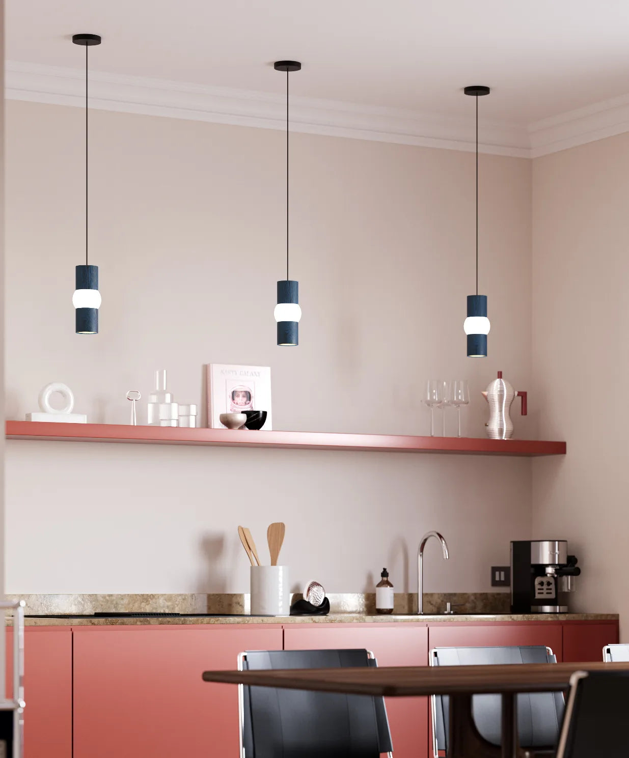 Pendelleuchte LIGHTBONE blauer Eiche