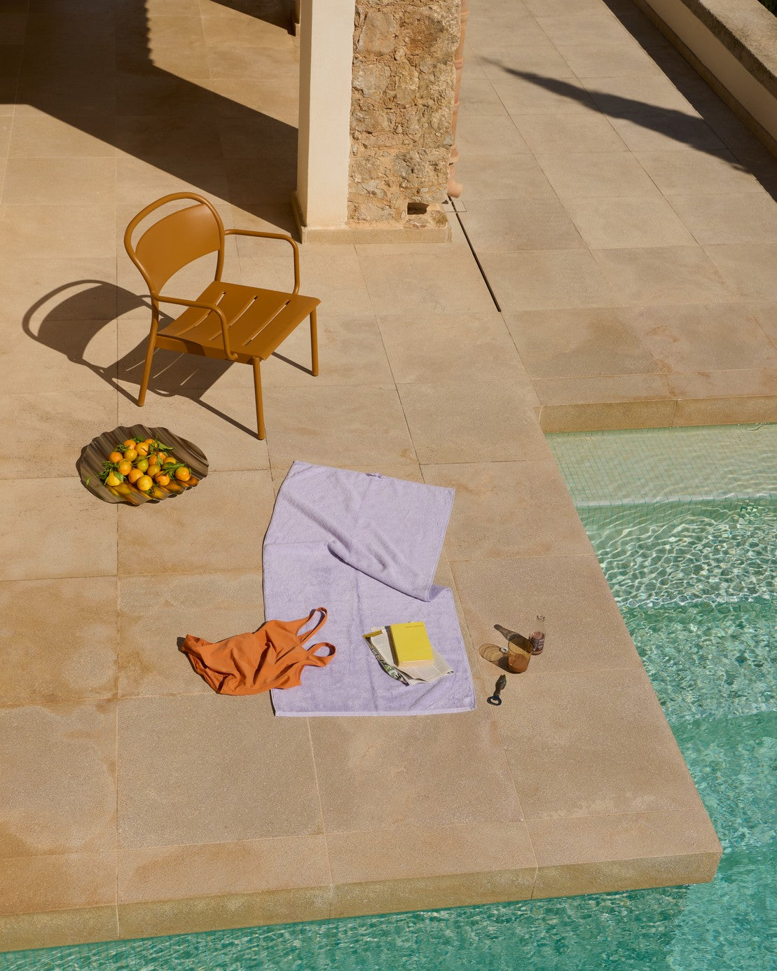 LINEAR Outdoor Armchair Orange Steel