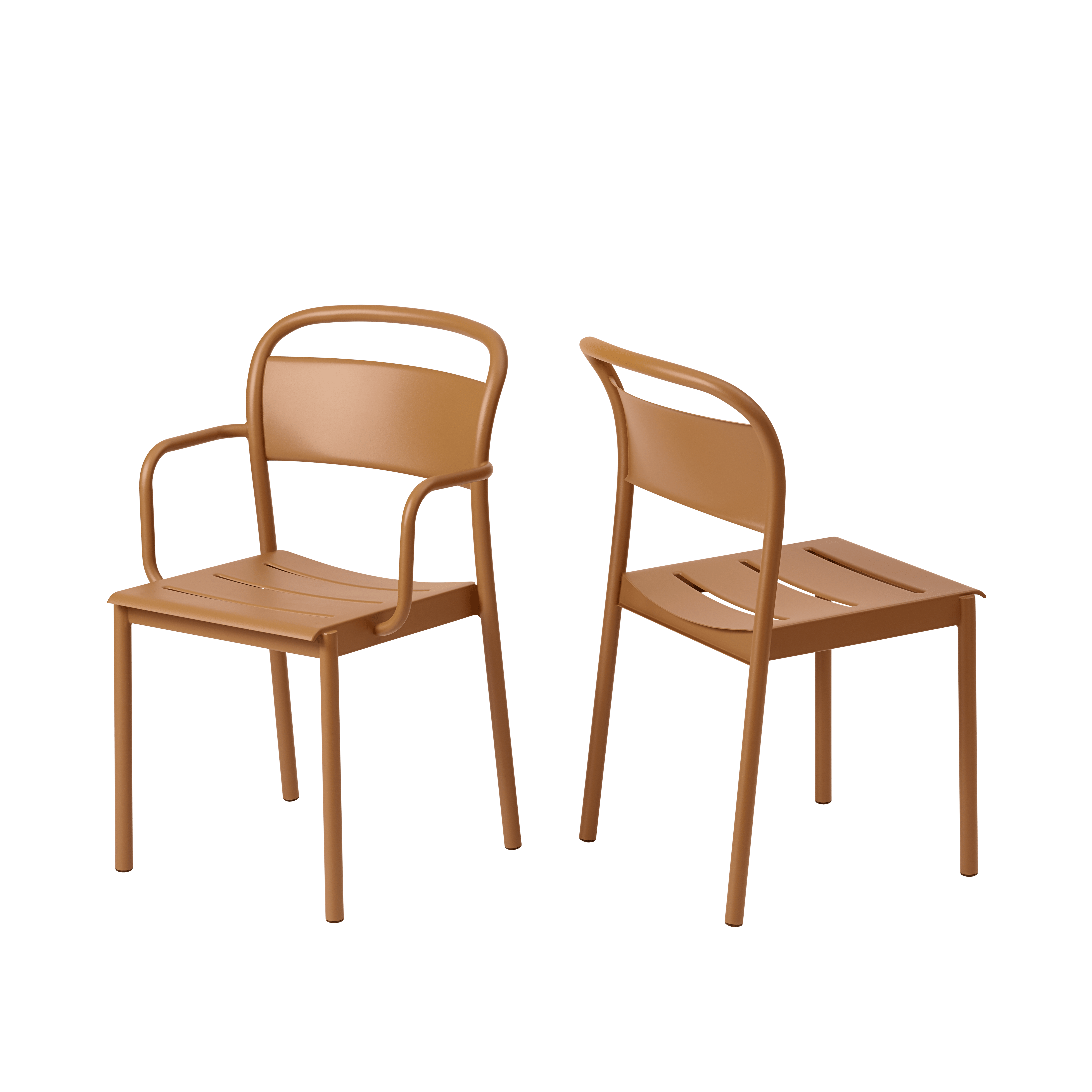 LINEAR Outdoor Armchair Orange Steel