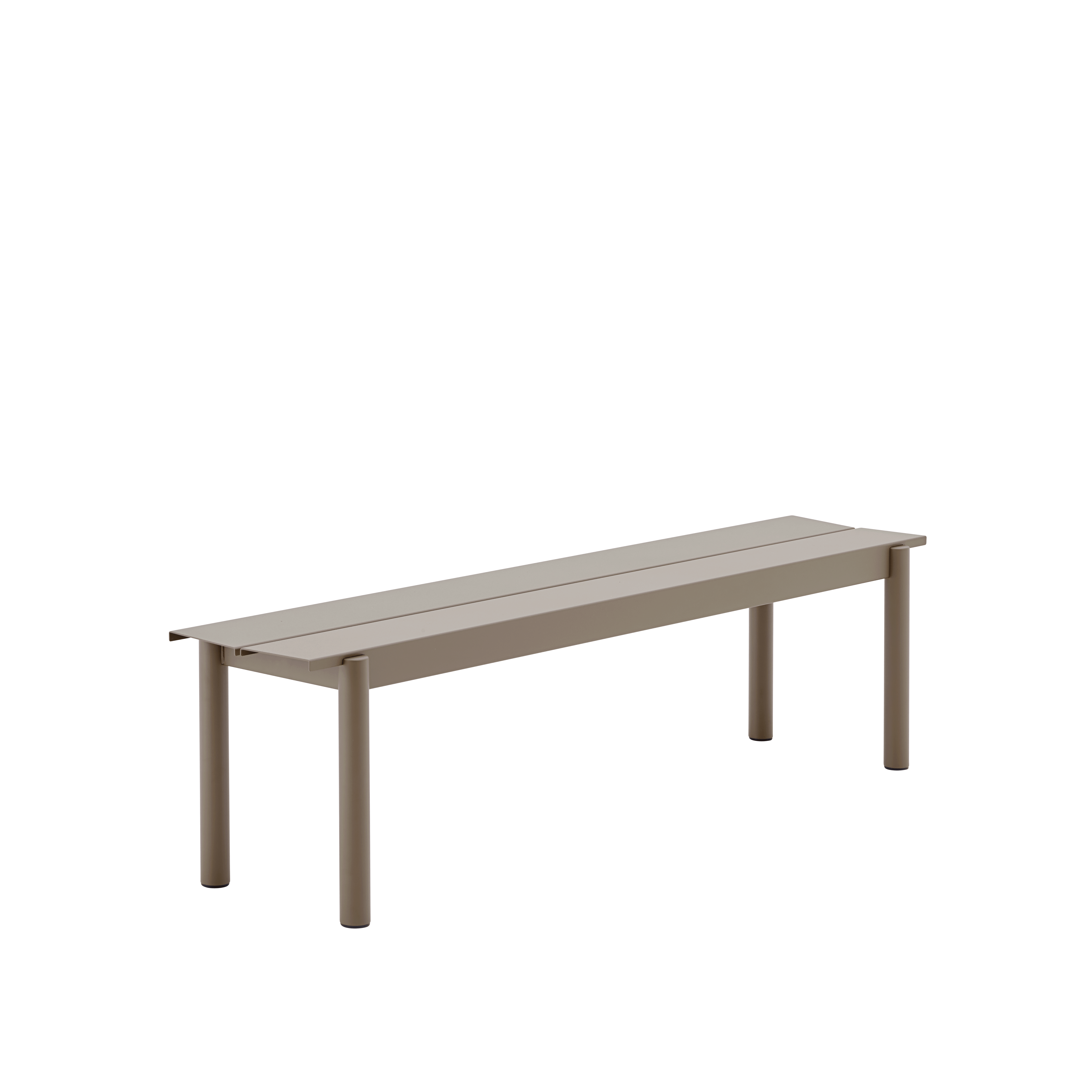 LINEAR taupe outdoor bench steel
