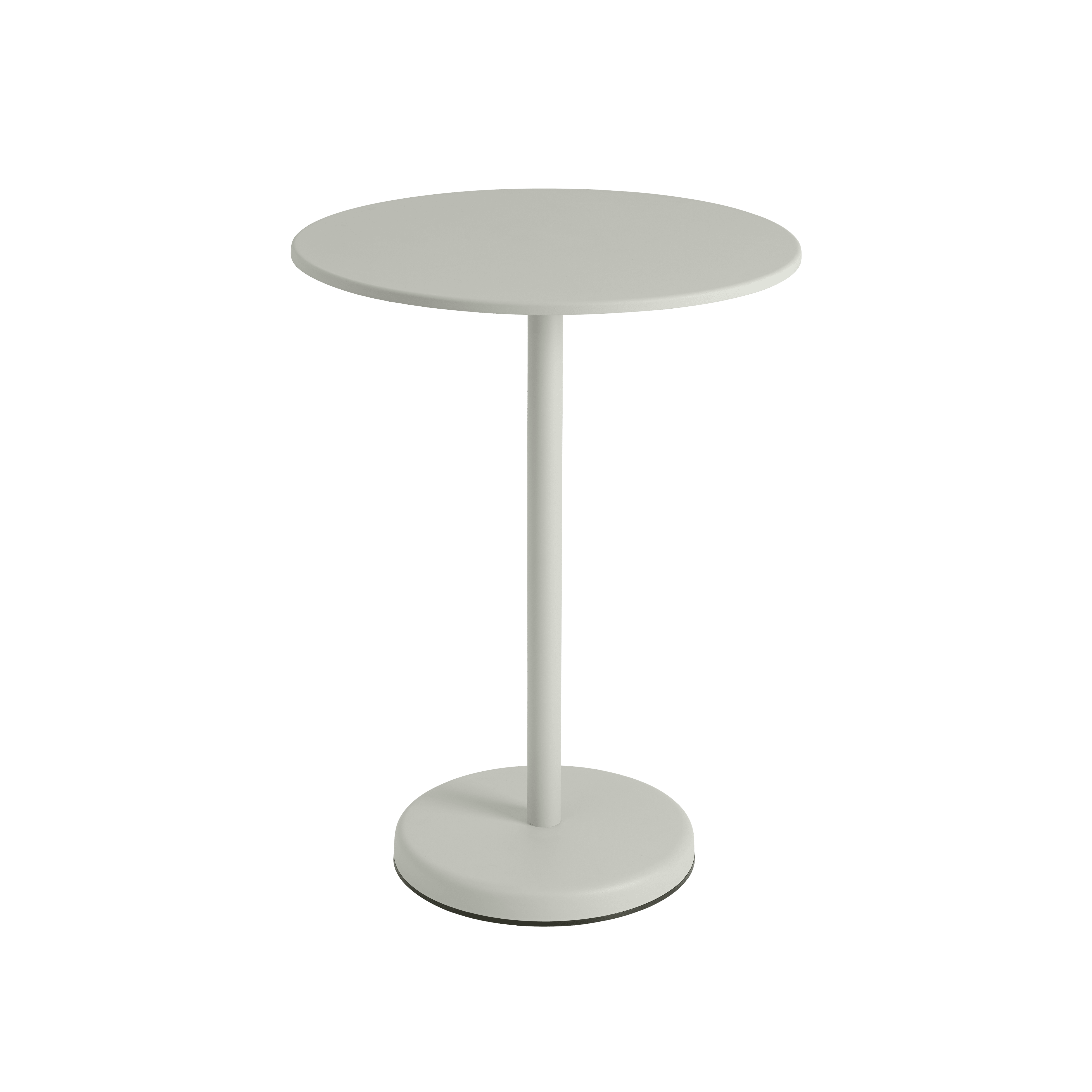 Round outdoor bar table LINEAR gray steel