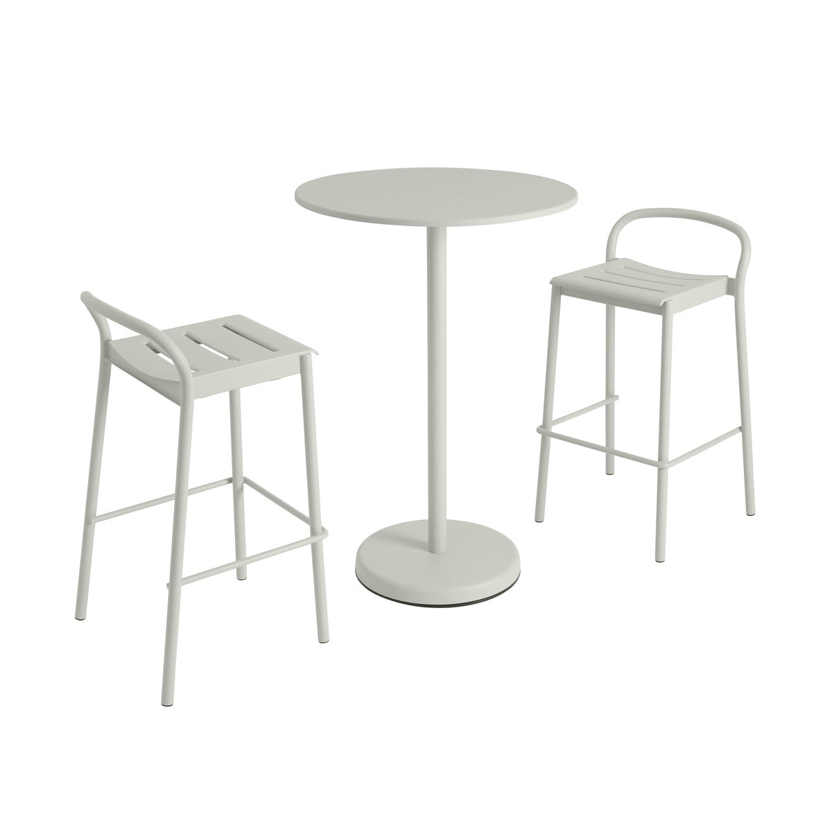 Outdoor Stool LINEAR Gray Steel