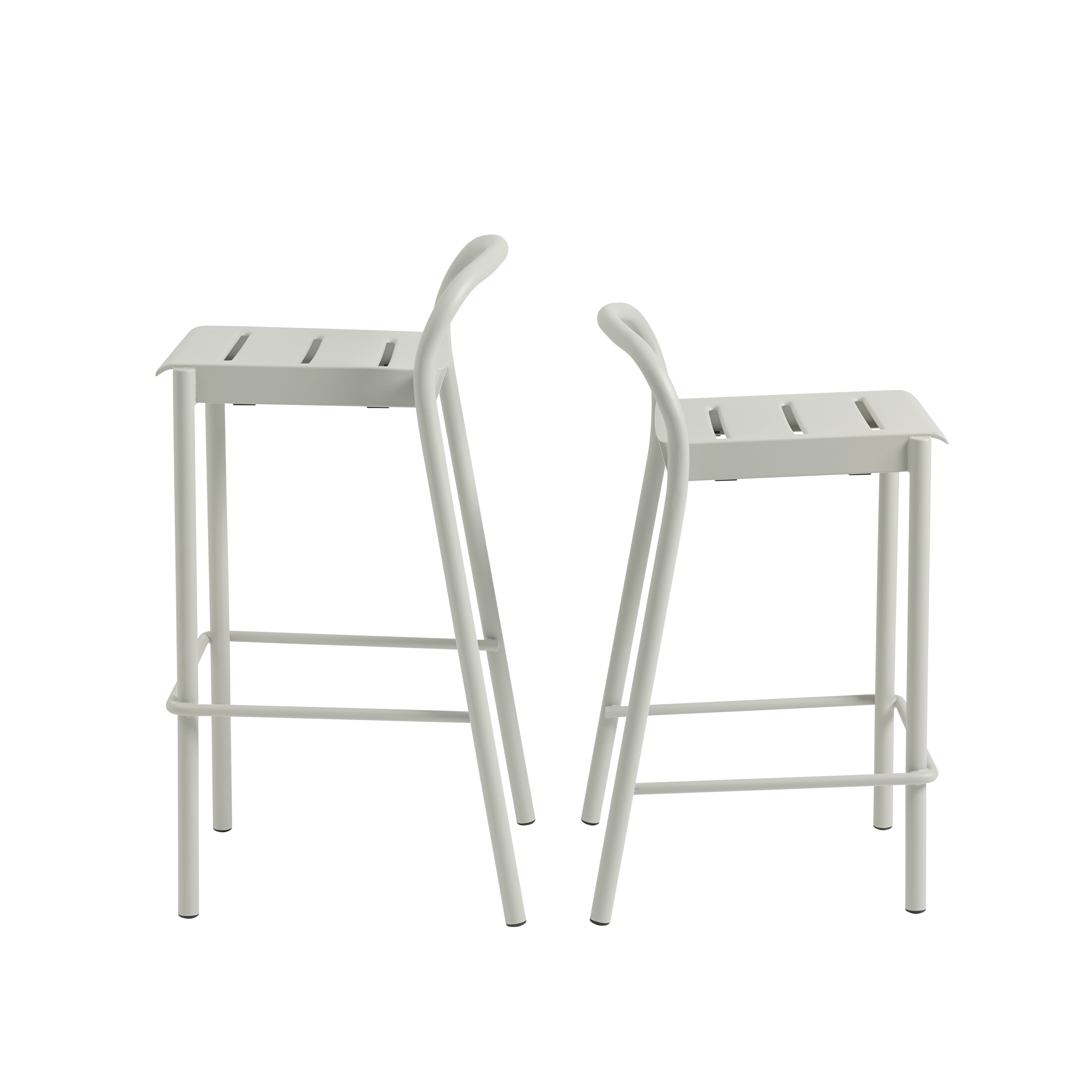 Outdoor Stool LINEAR Gray Steel