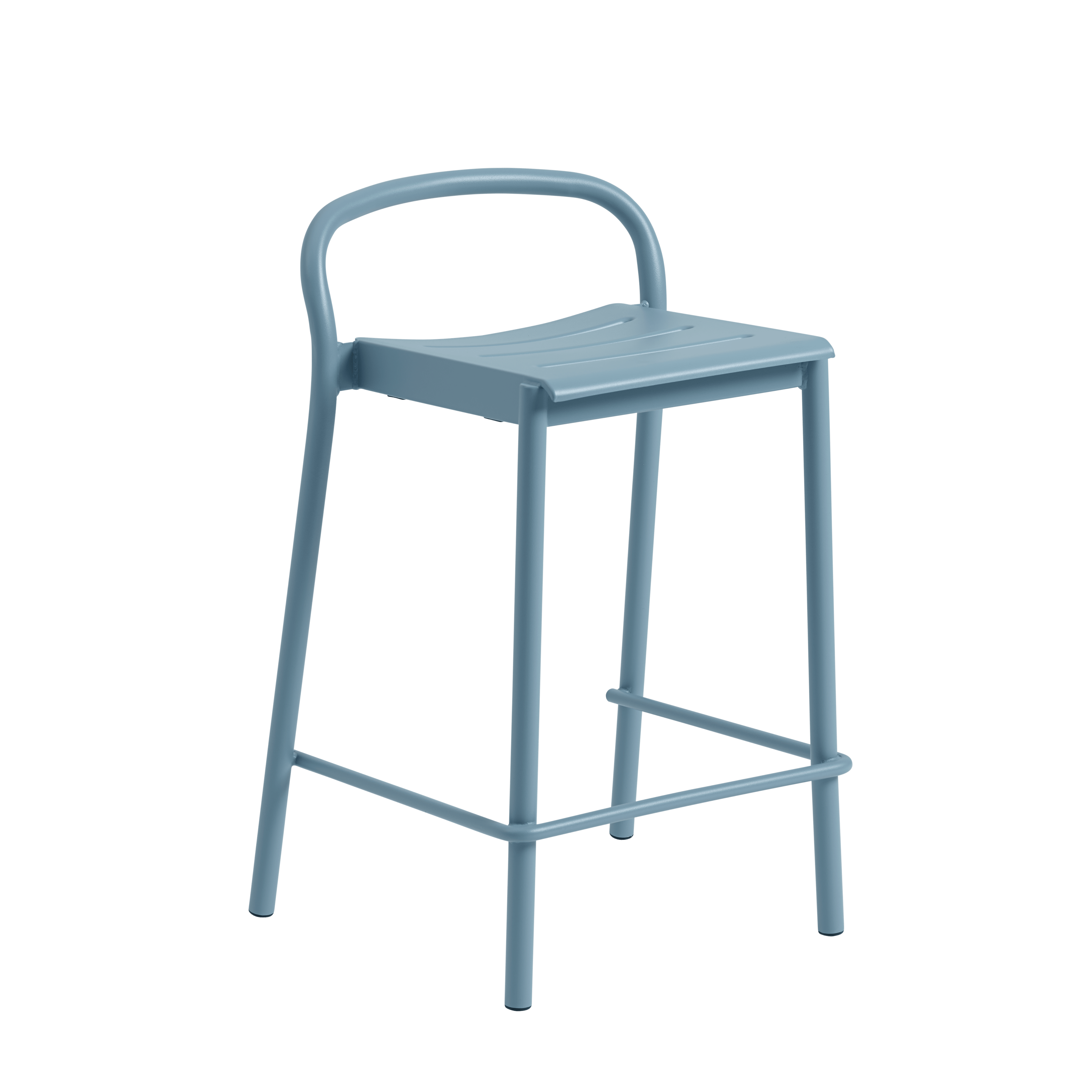 Outdoor Stool LINEAR Blue Steel