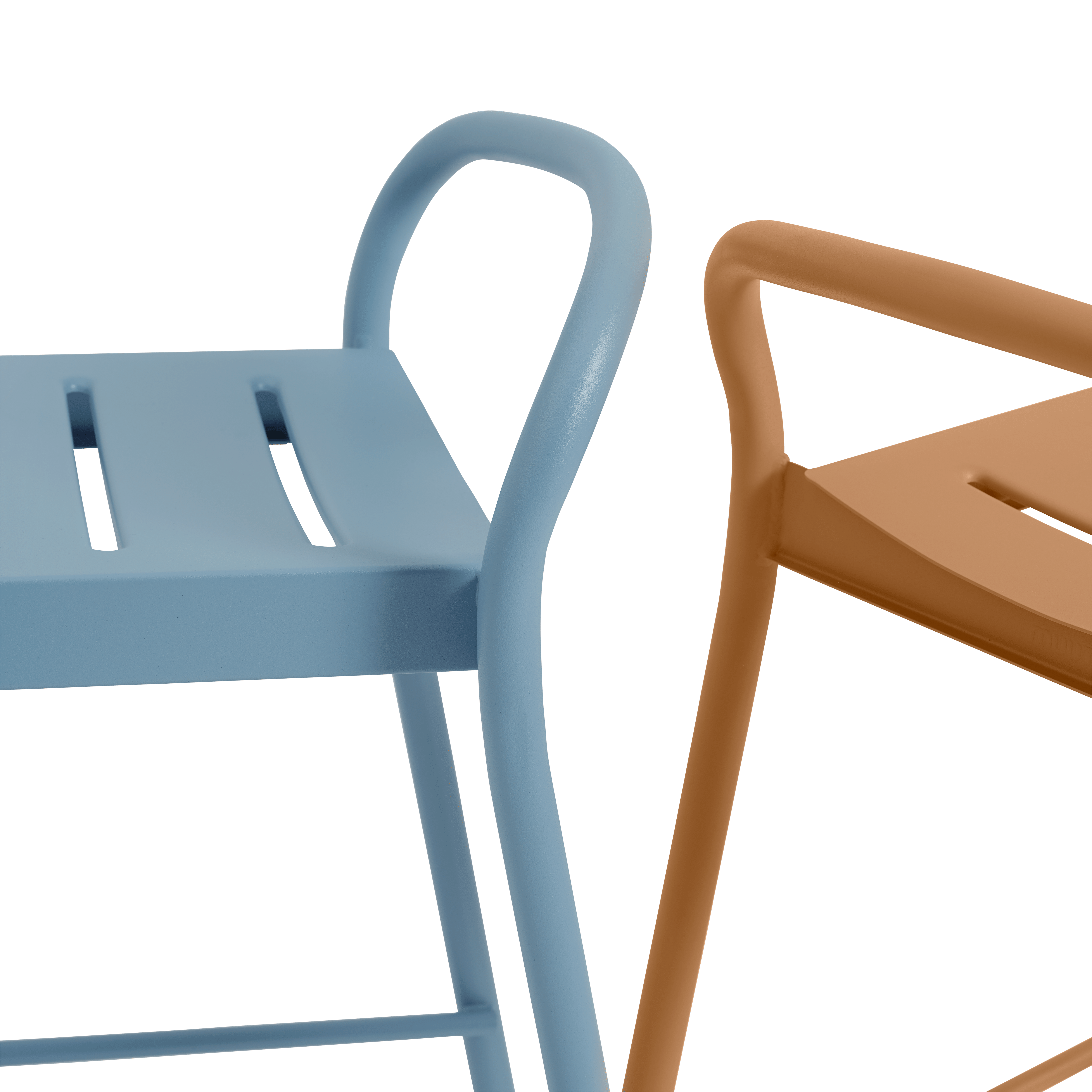 Outdoor Stool LINEAR Blue Steel