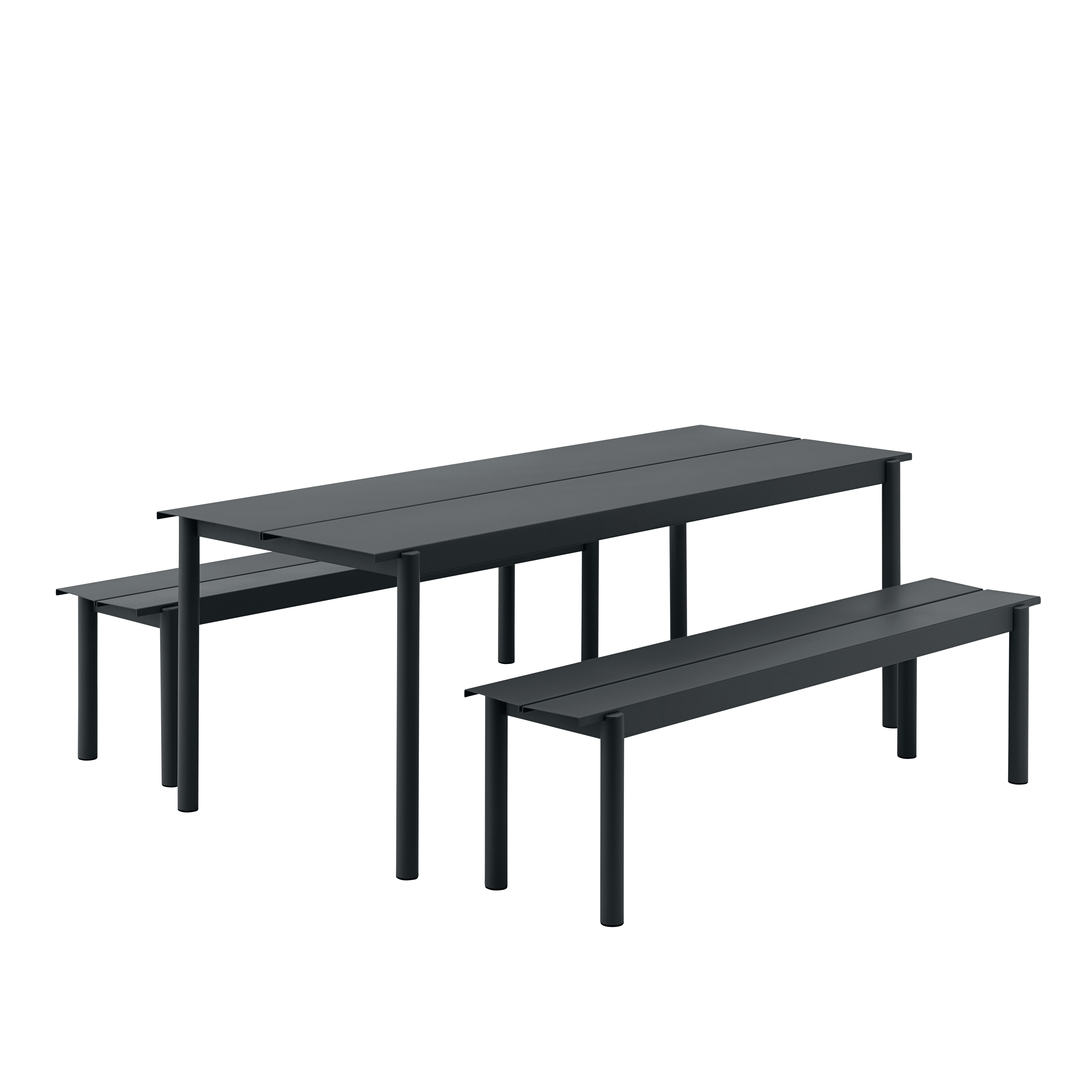 LINEAR Outdoor Table Black Steel