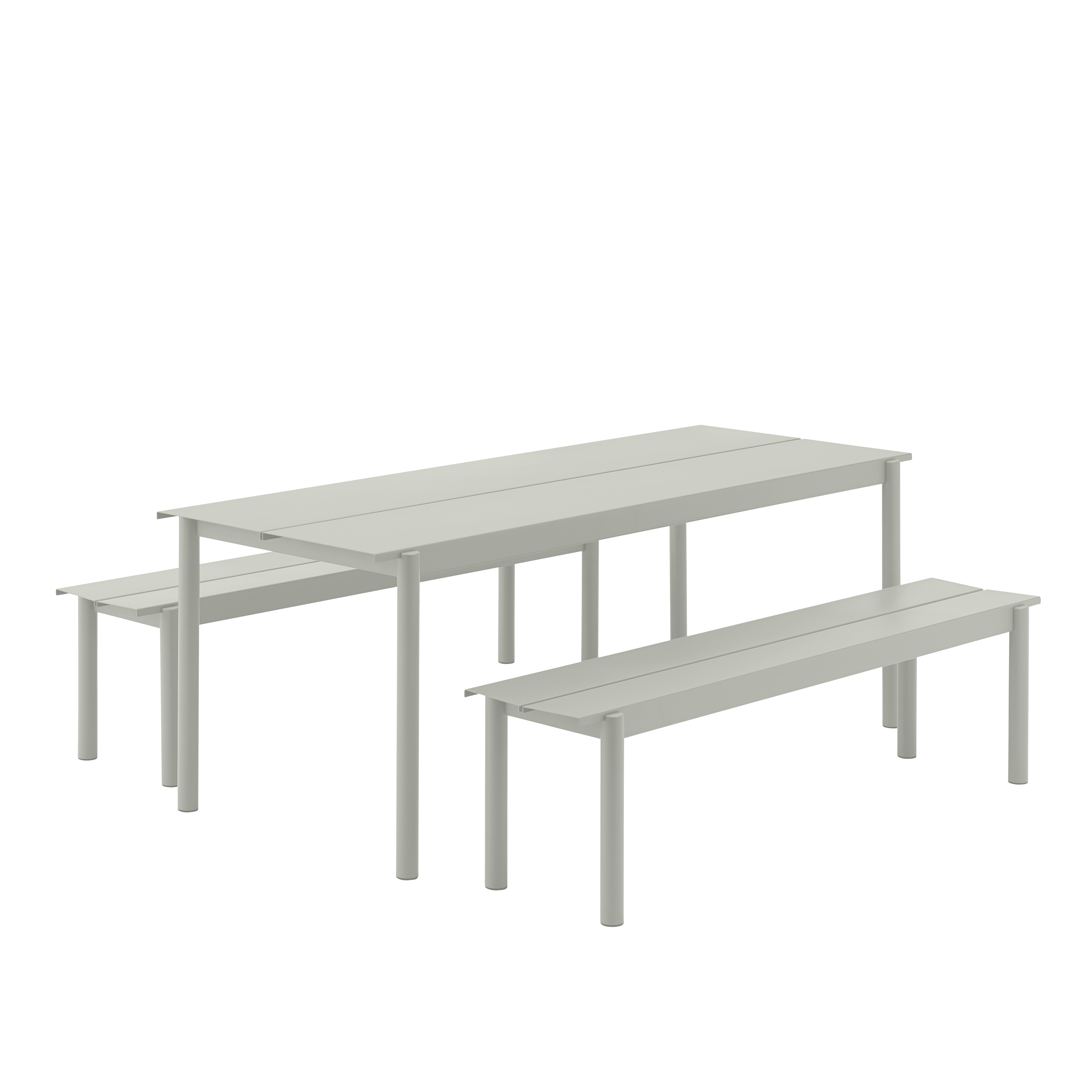 LINEAR Outdoor Table Gray Steel