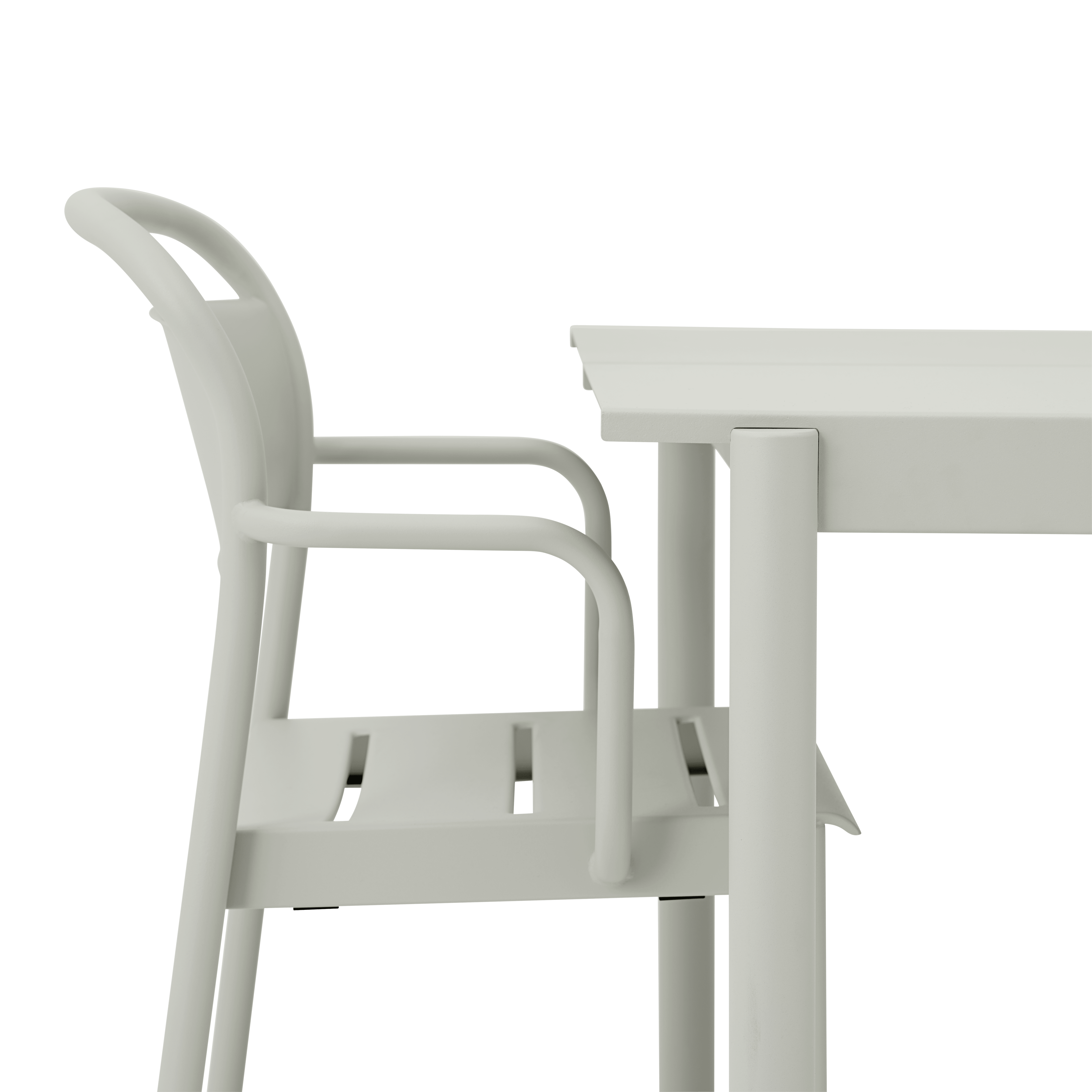 LINEAR Outdoor Table Gray Steel