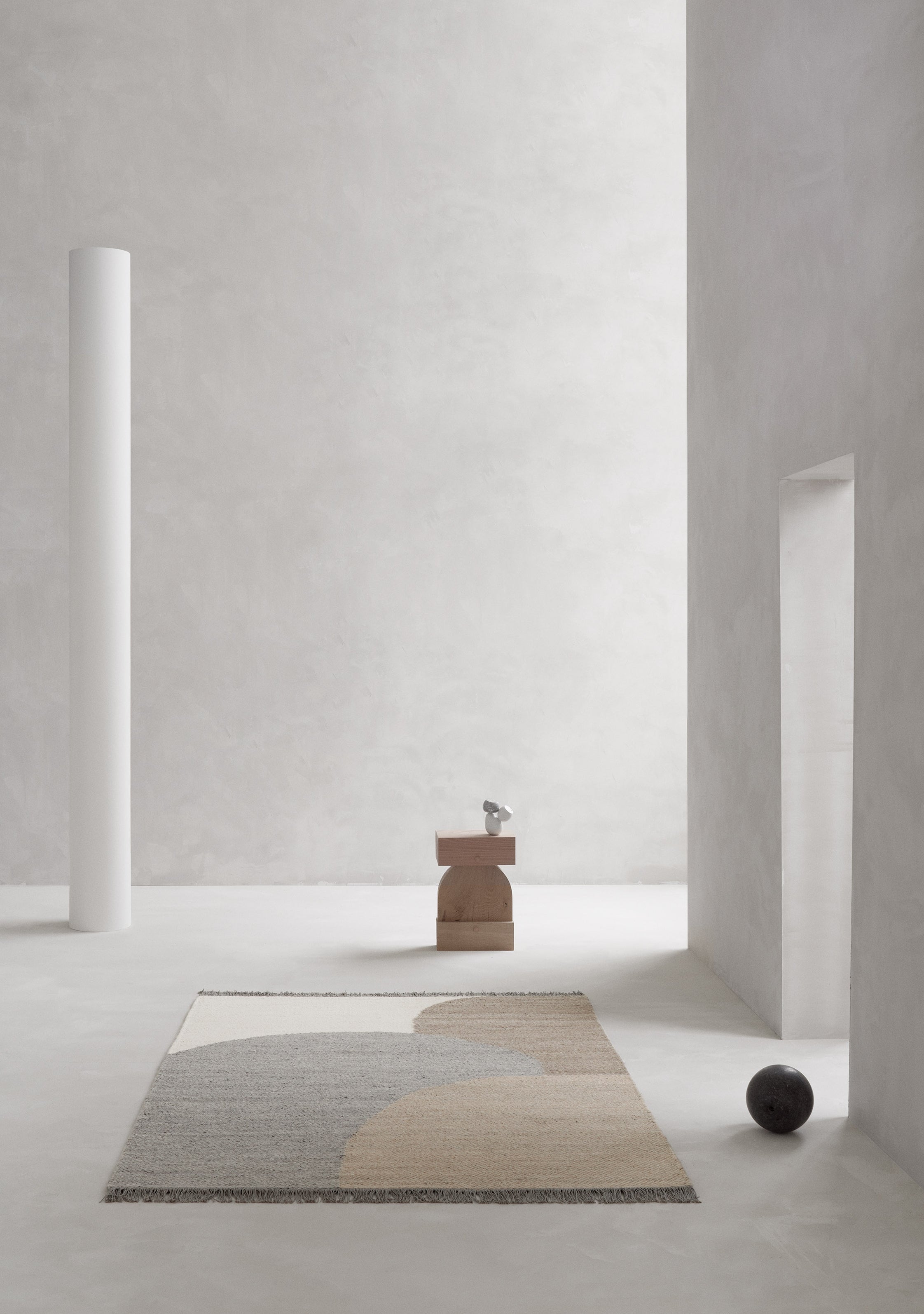 Teppich EIK dunkelgrau mit beige