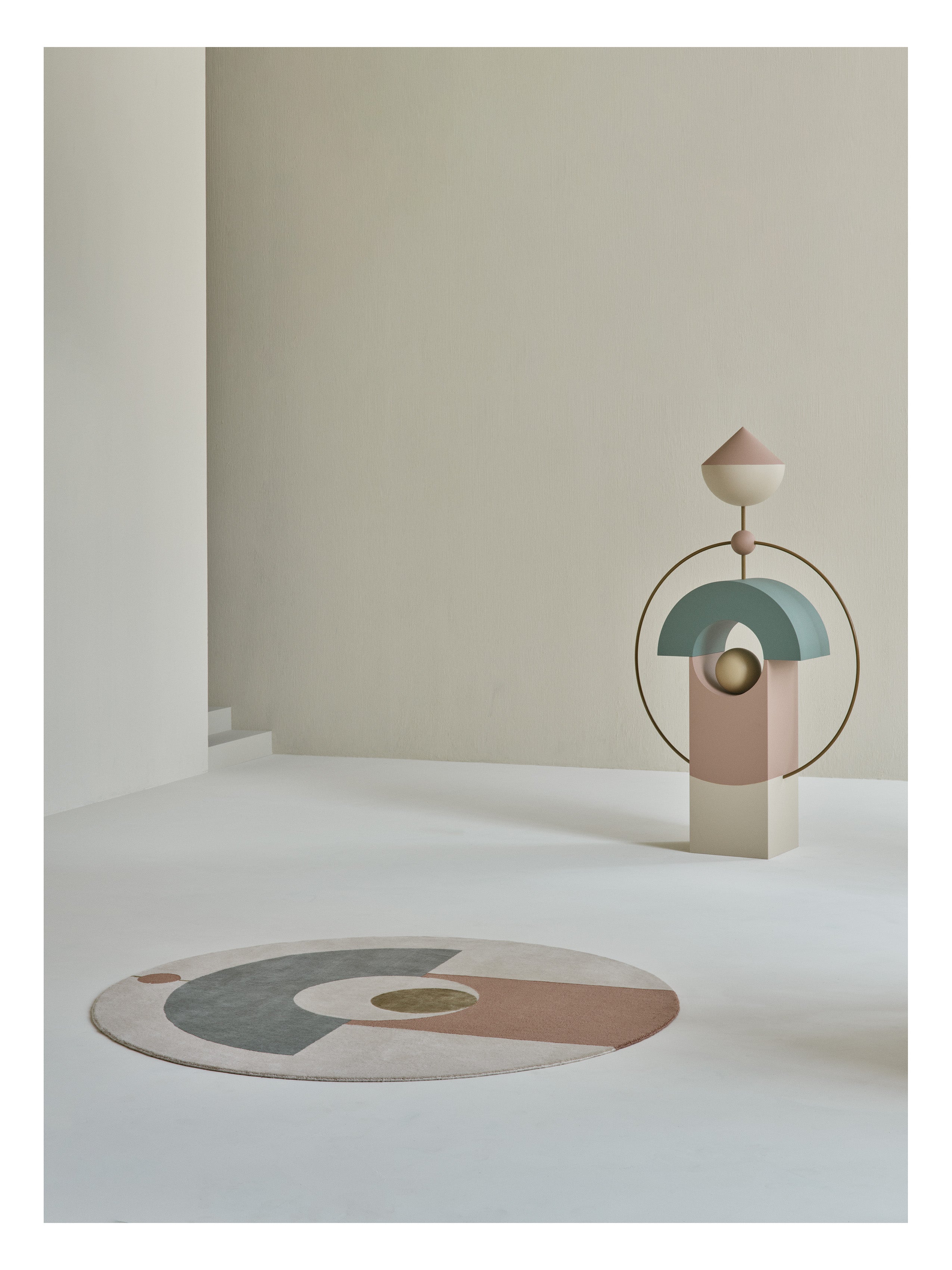 Rundteppich ETERNAL ORB dunkelbeige