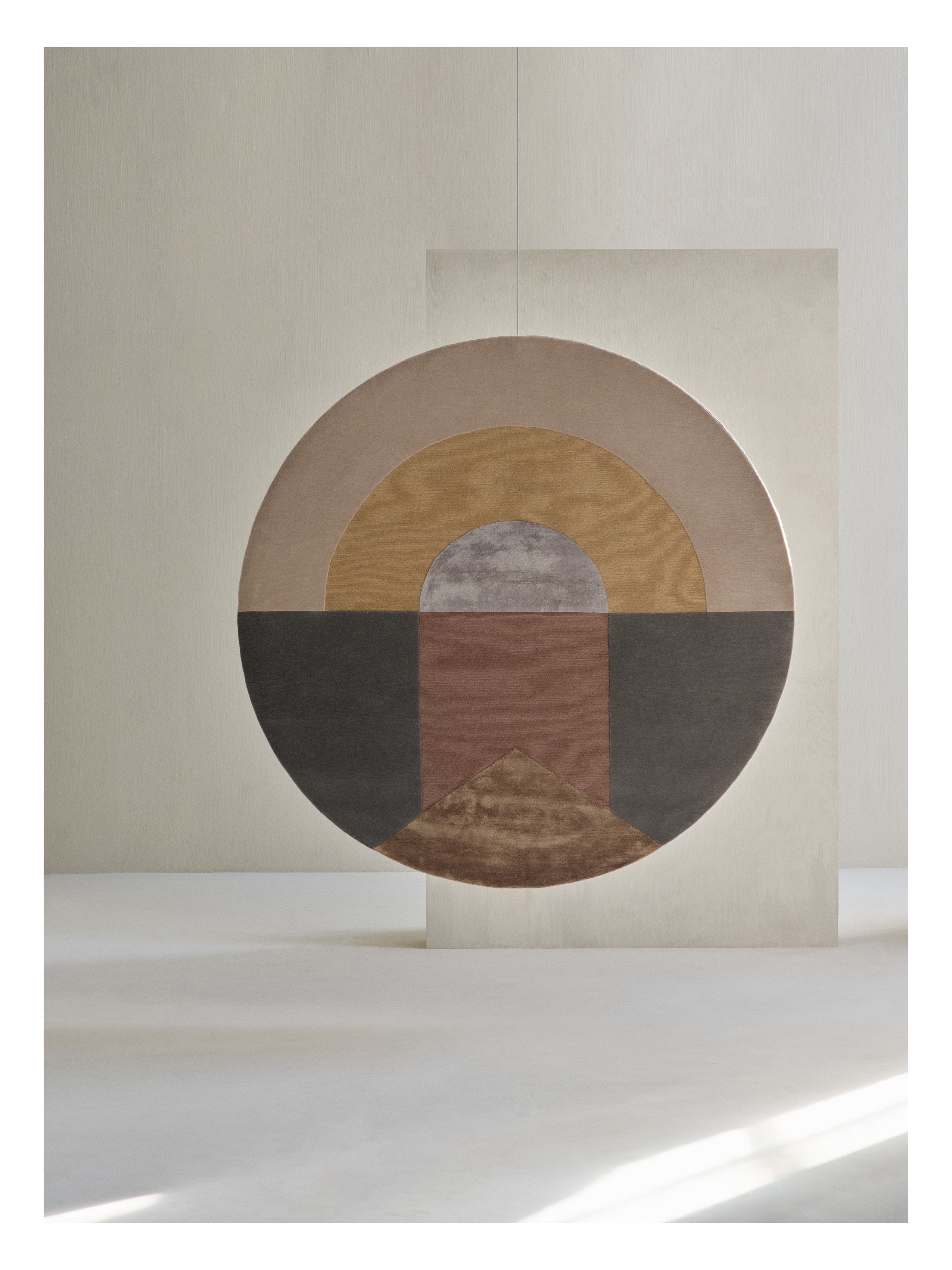 Rundteppich SERAPHIC SUN gelb mit grün