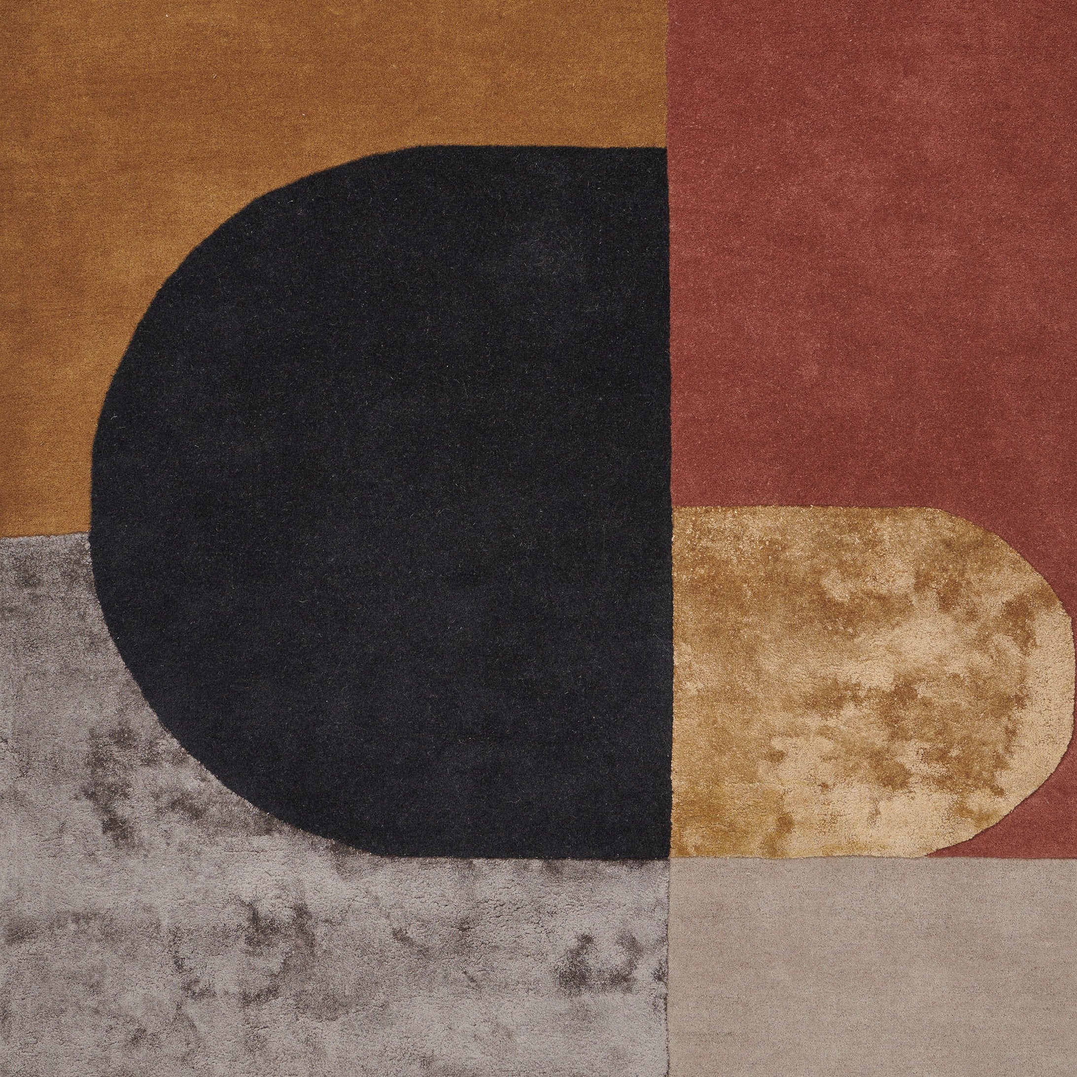 Teppich VILJA - SENFGELB beige mit Orange