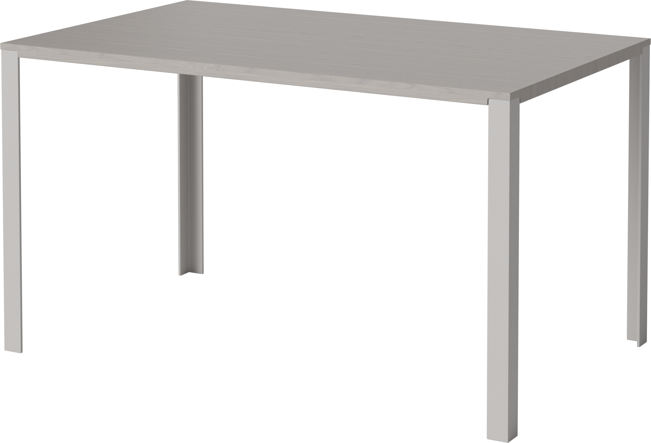 Table link gray oak wood with a gray base