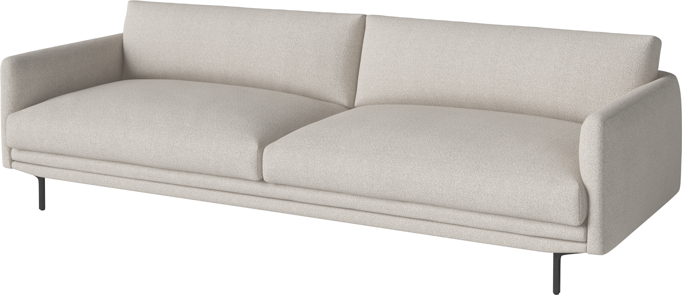 3-person sofa Lomi black steel base