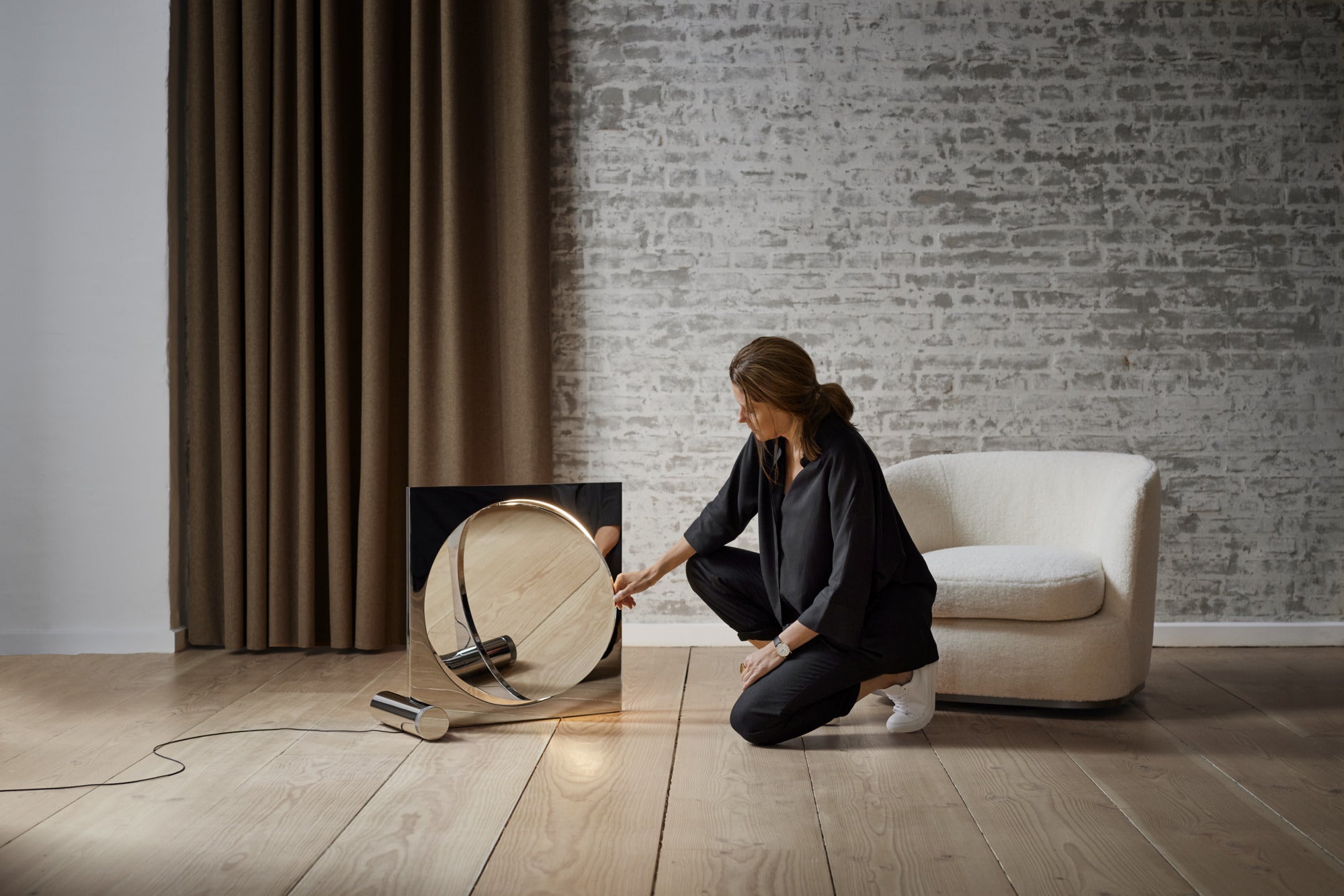 Stehlampe MOONSETTER verchromt