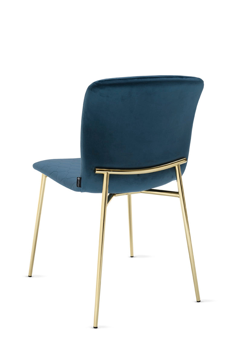 LOVE upholstered chair with a golden base