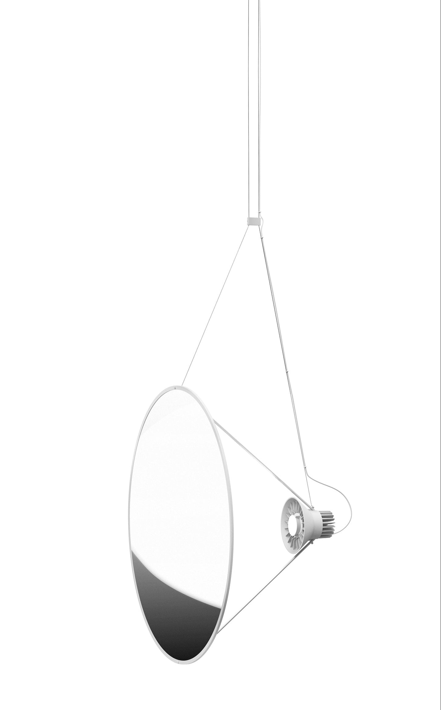 Silver amisol hanging lamp