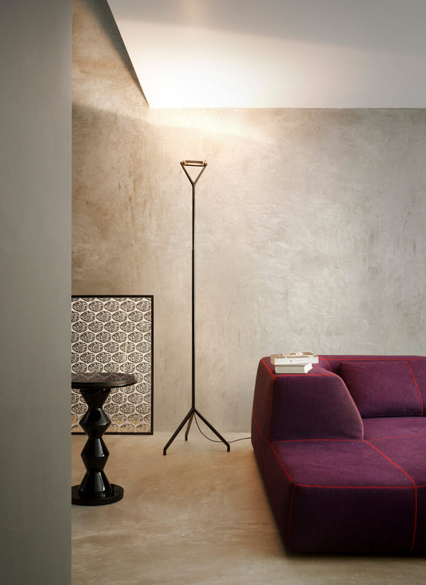 Lola gray floor lamp