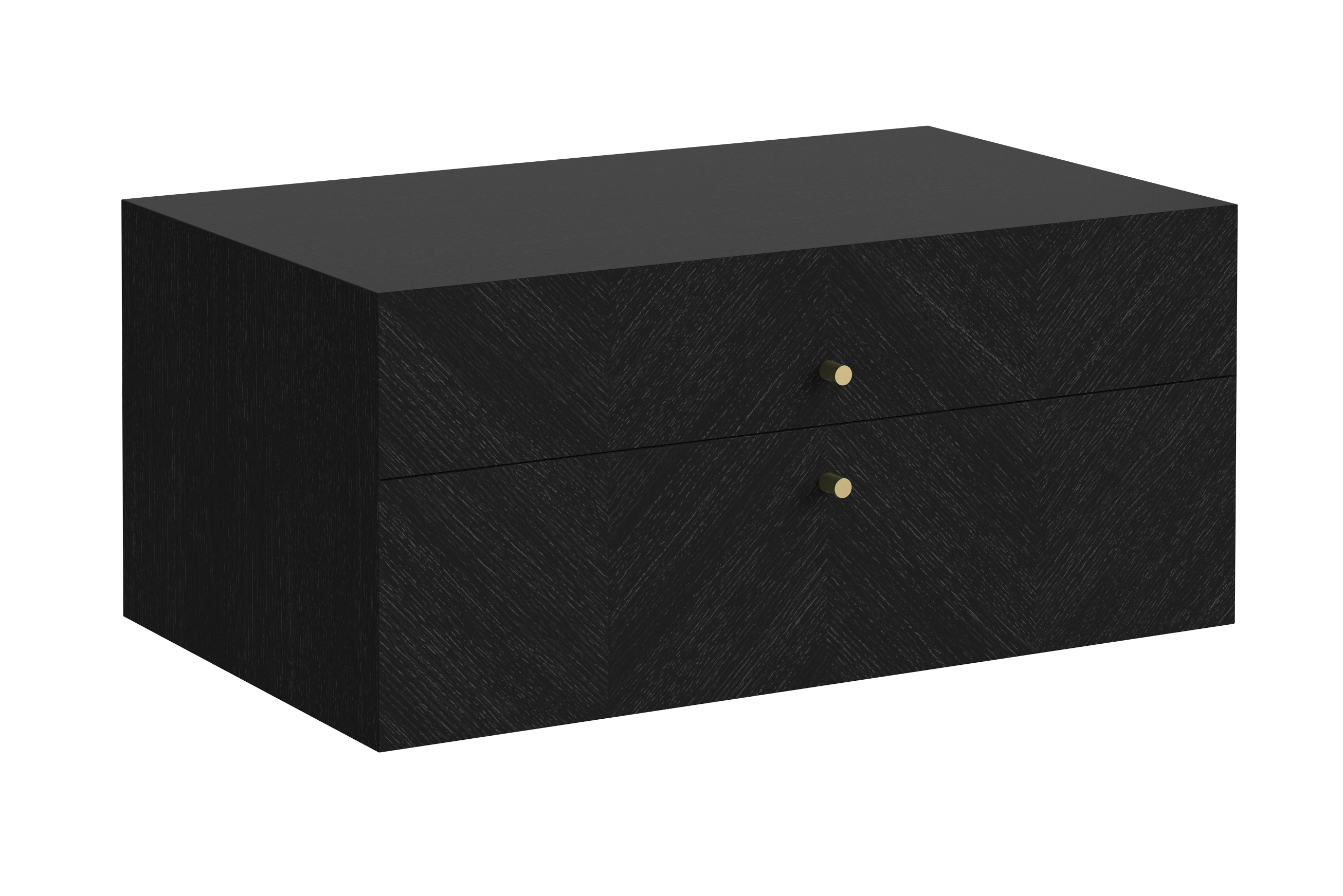 Luxe night cabinet black oak wood