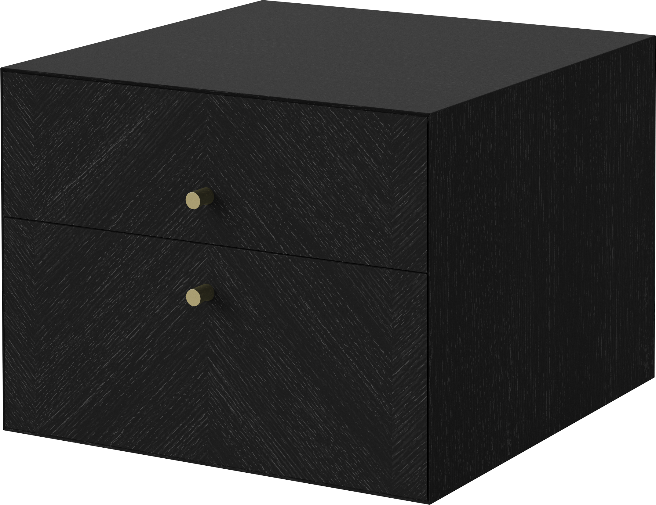 Luxe night cabinet black oak wood