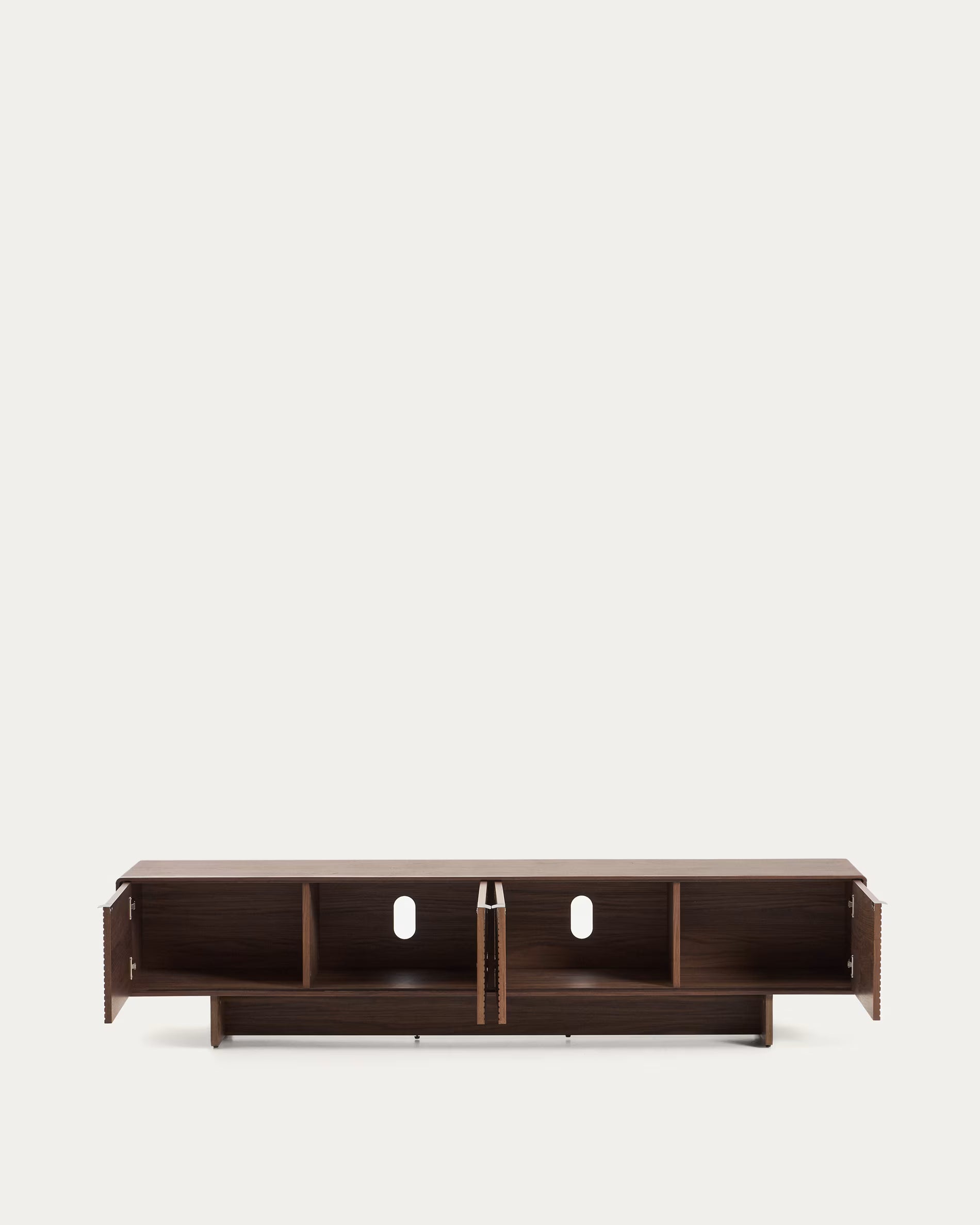 RTV-Sideboard NORLEN dunkelbraun Nussbaumfurnier