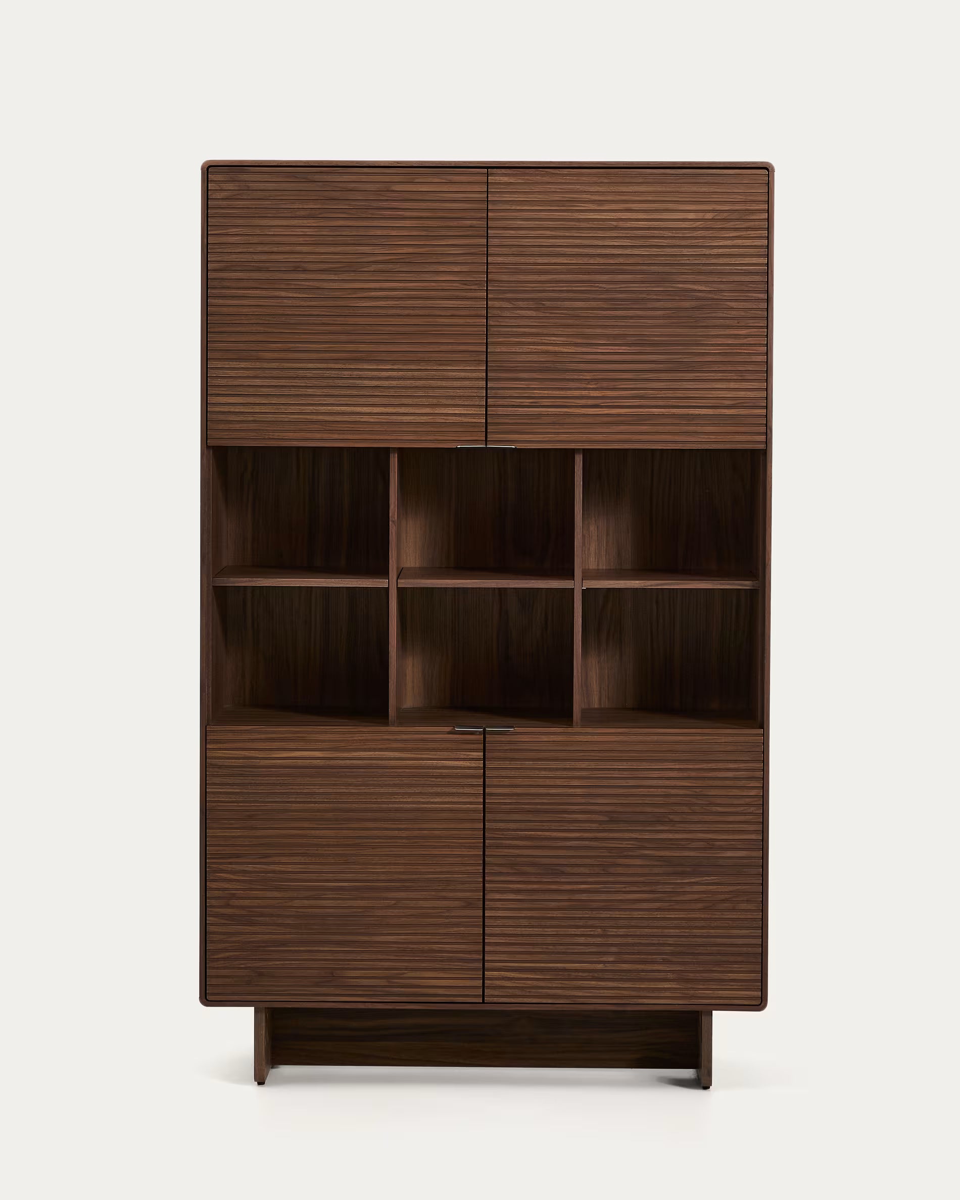Vitrine NORLEN dunkelbraunes Nussfurnier