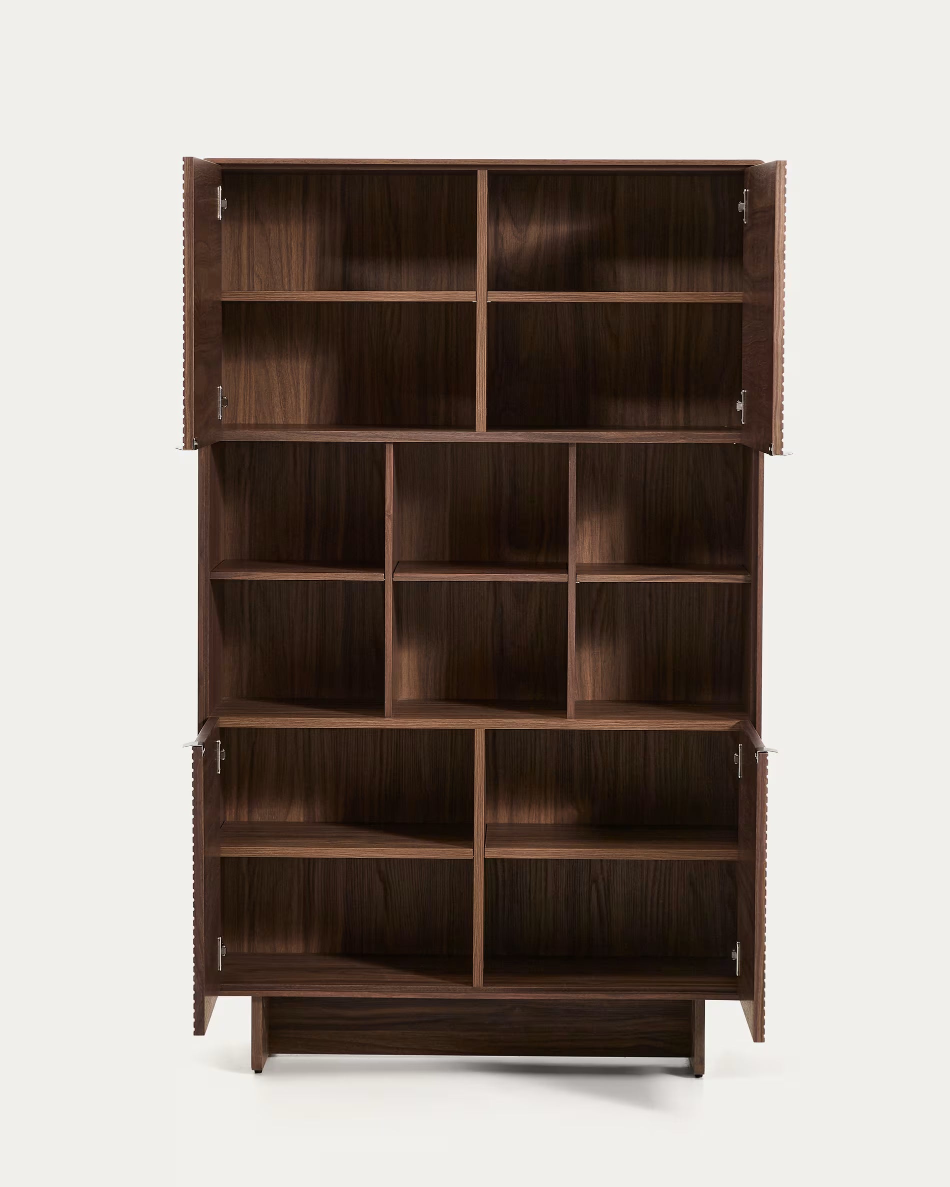 Vitrine NORLEN dunkelbraunes Nussfurnier
