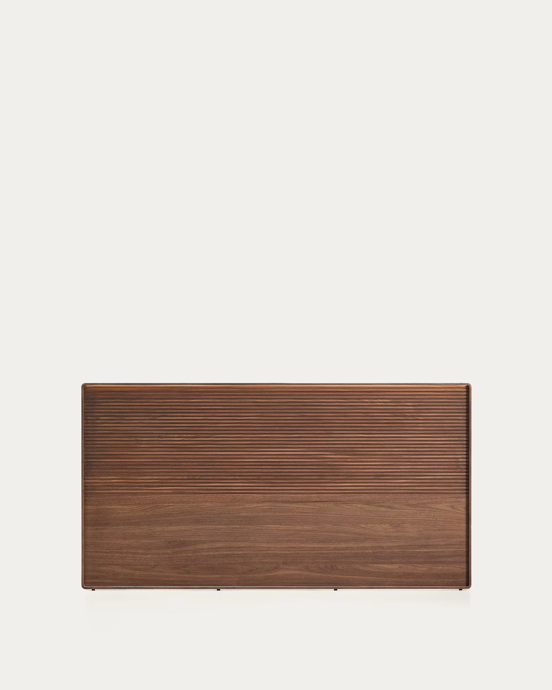 Kopfteil NORLEN dunkelbraun Nussbaumfurnier
