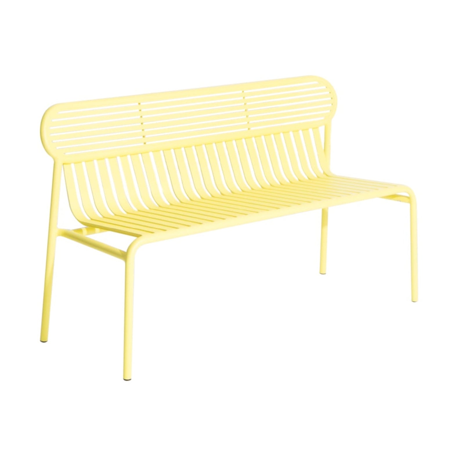 WEEK-END garden bench with backrest in bright yellow