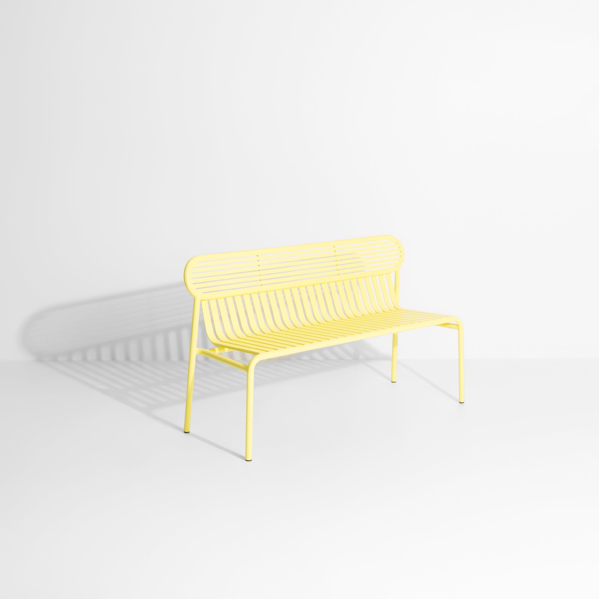 WEEK-END garden bench with backrest in bright yellow