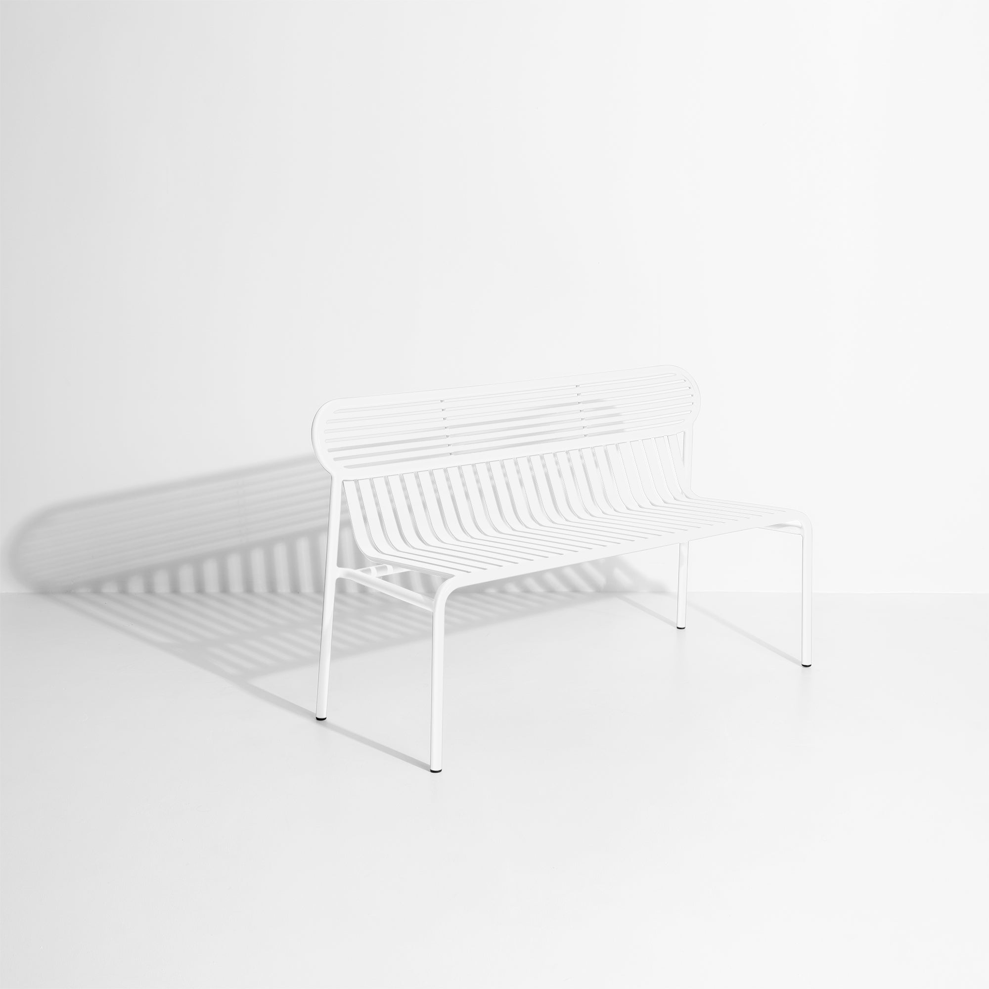 WEEK-END white garden bench with backrest