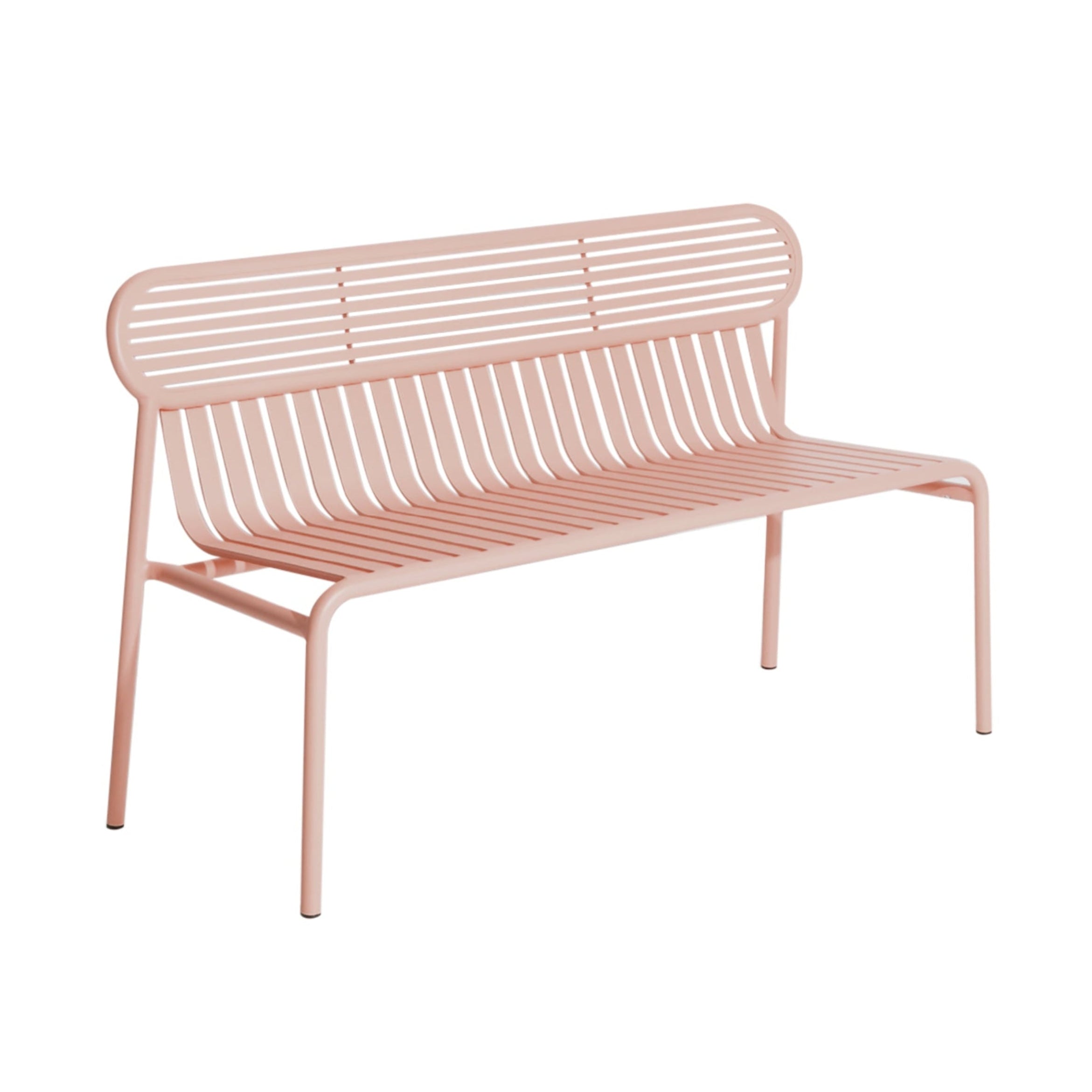 WEEK-END garden bench with backrest in pale pink