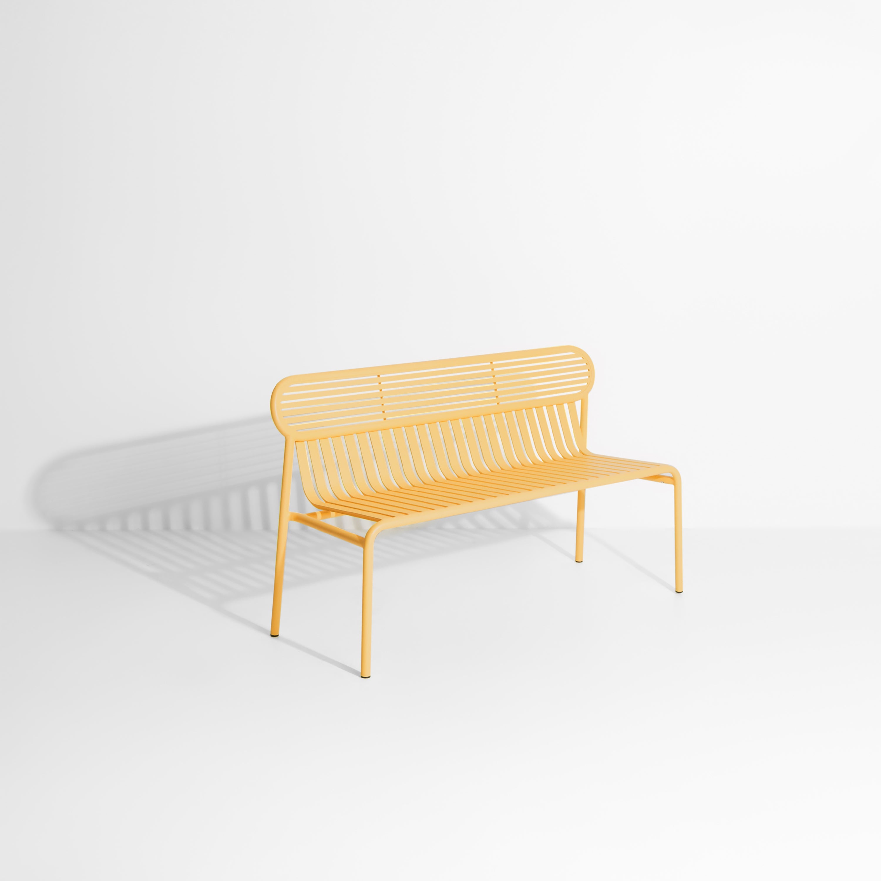 WEEK-END garden bench with backrest in dark yellow