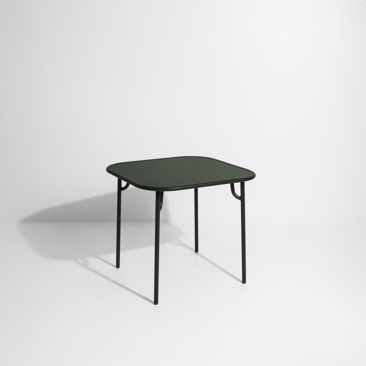 WEEK-END dark green square garden table