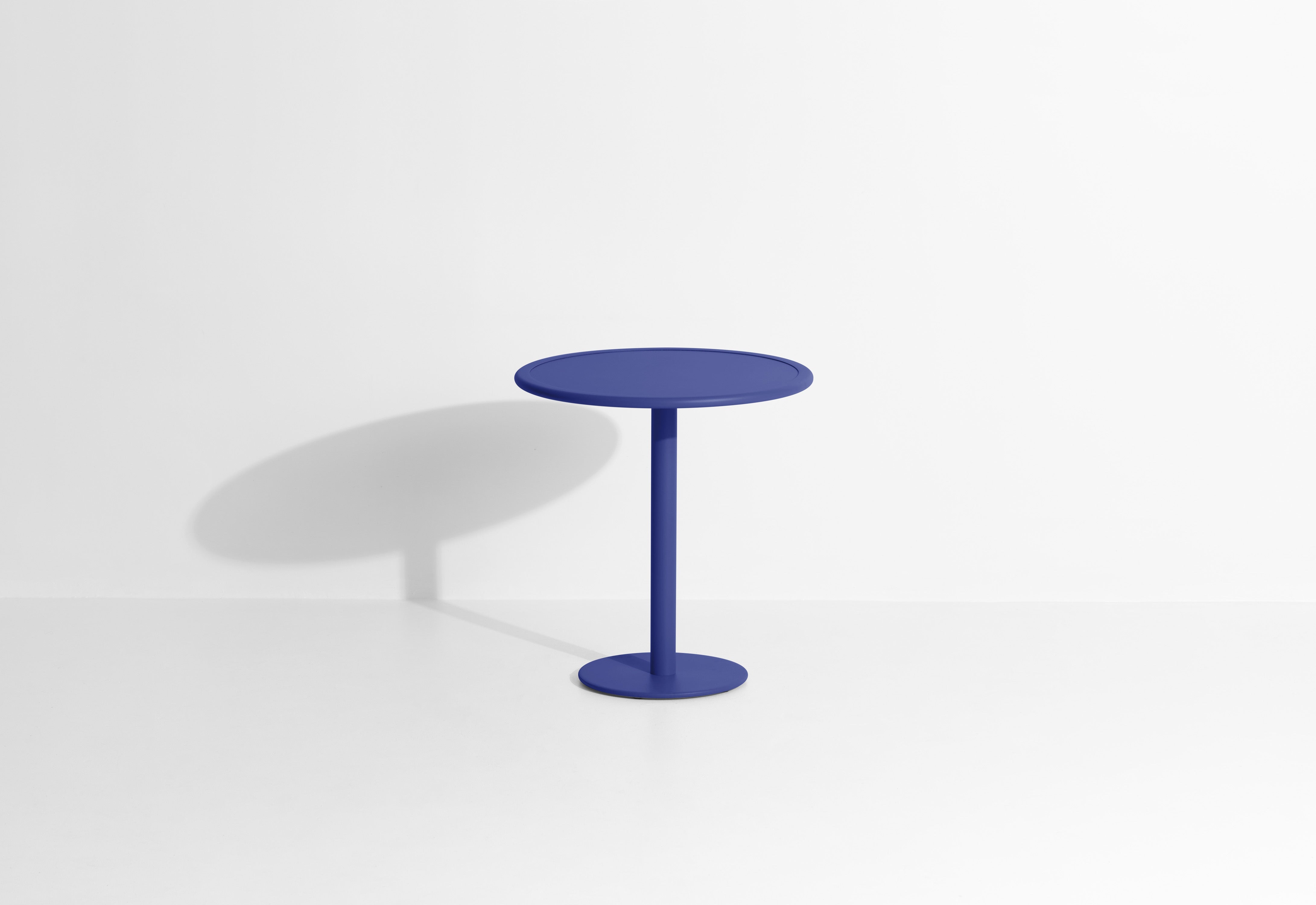 WEEK-END dark blue round garden table