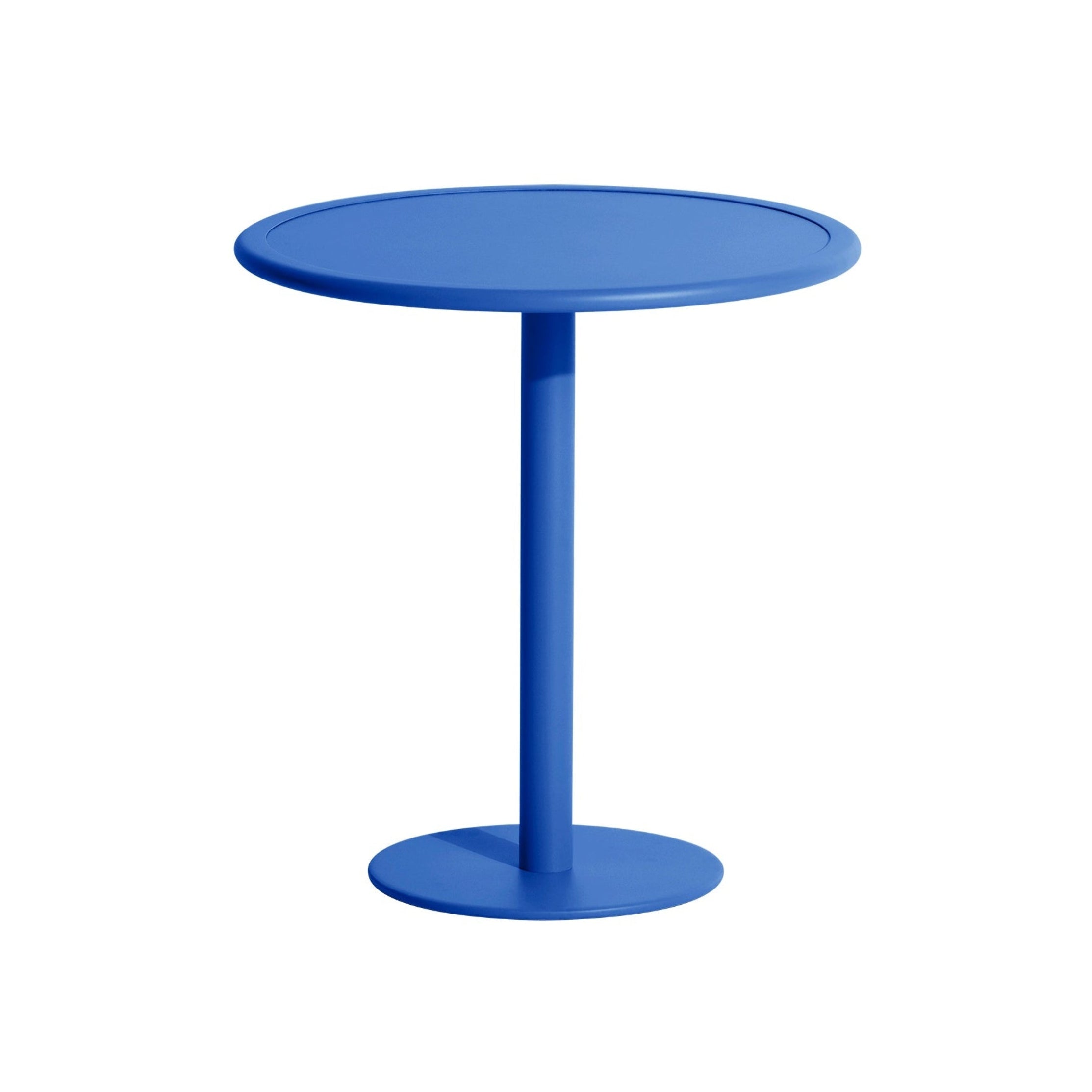 WEEK-END dark blue round garden table