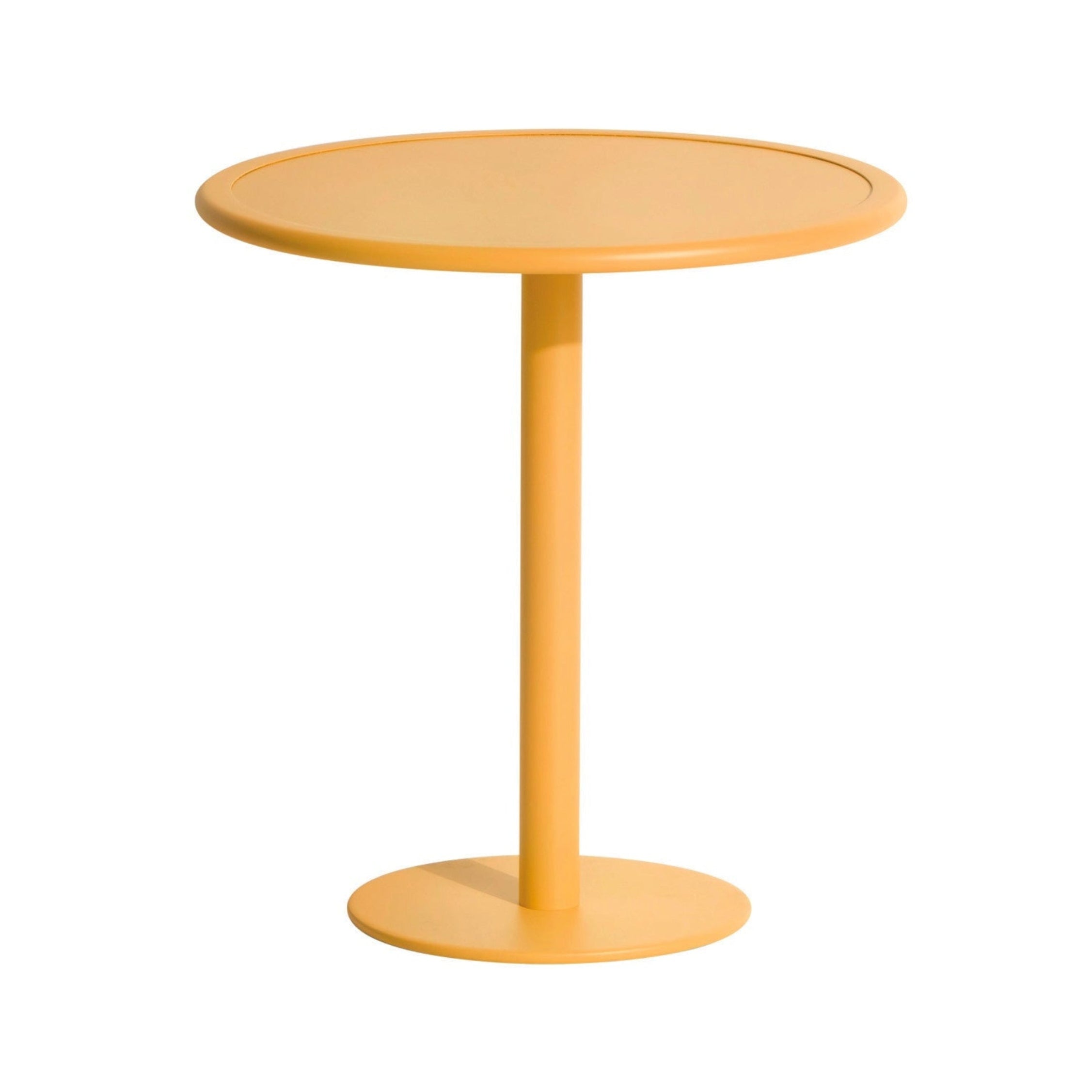 WEEK-END round garden table in dark yellow