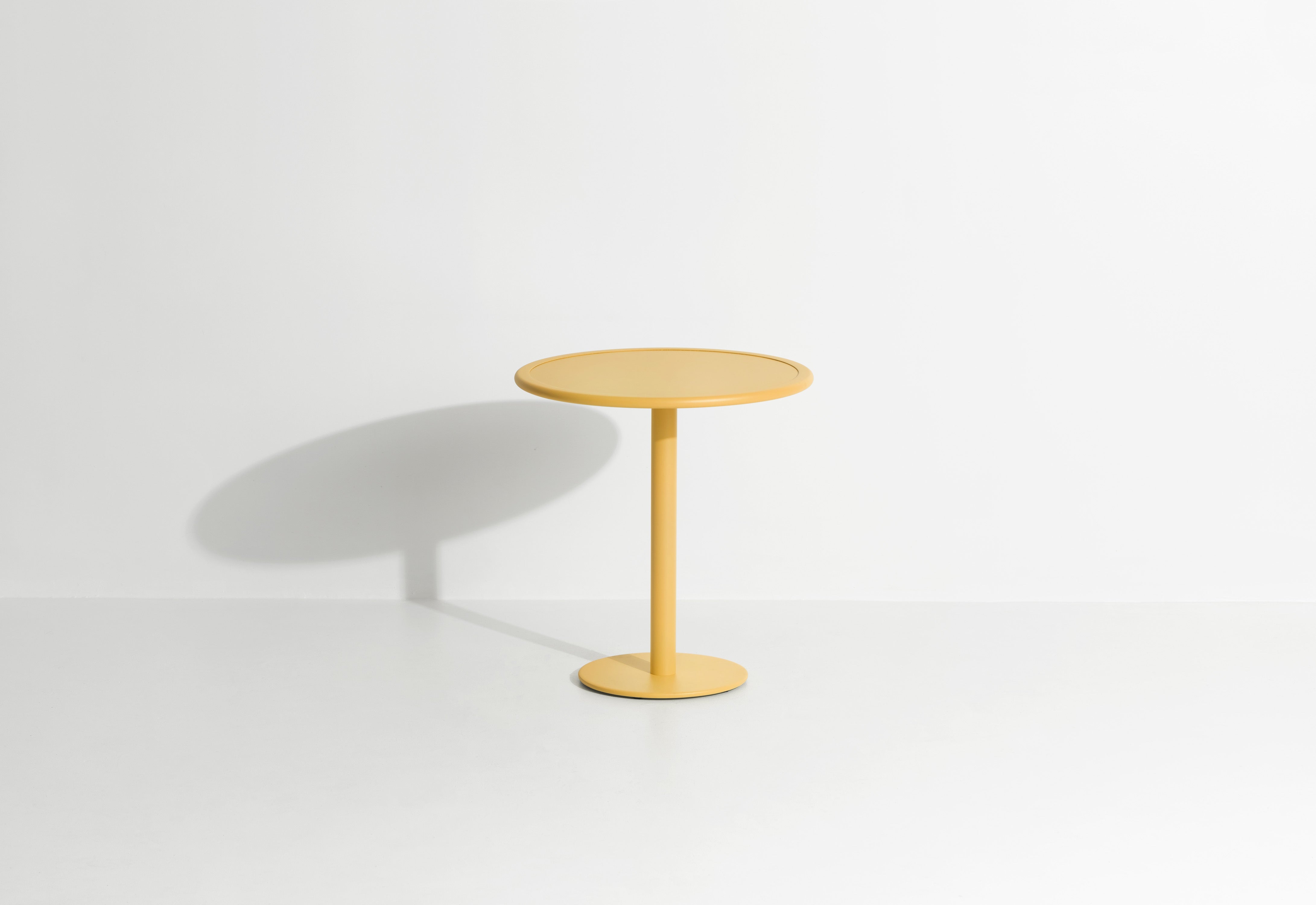 WEEK-END round garden table in dark yellow
