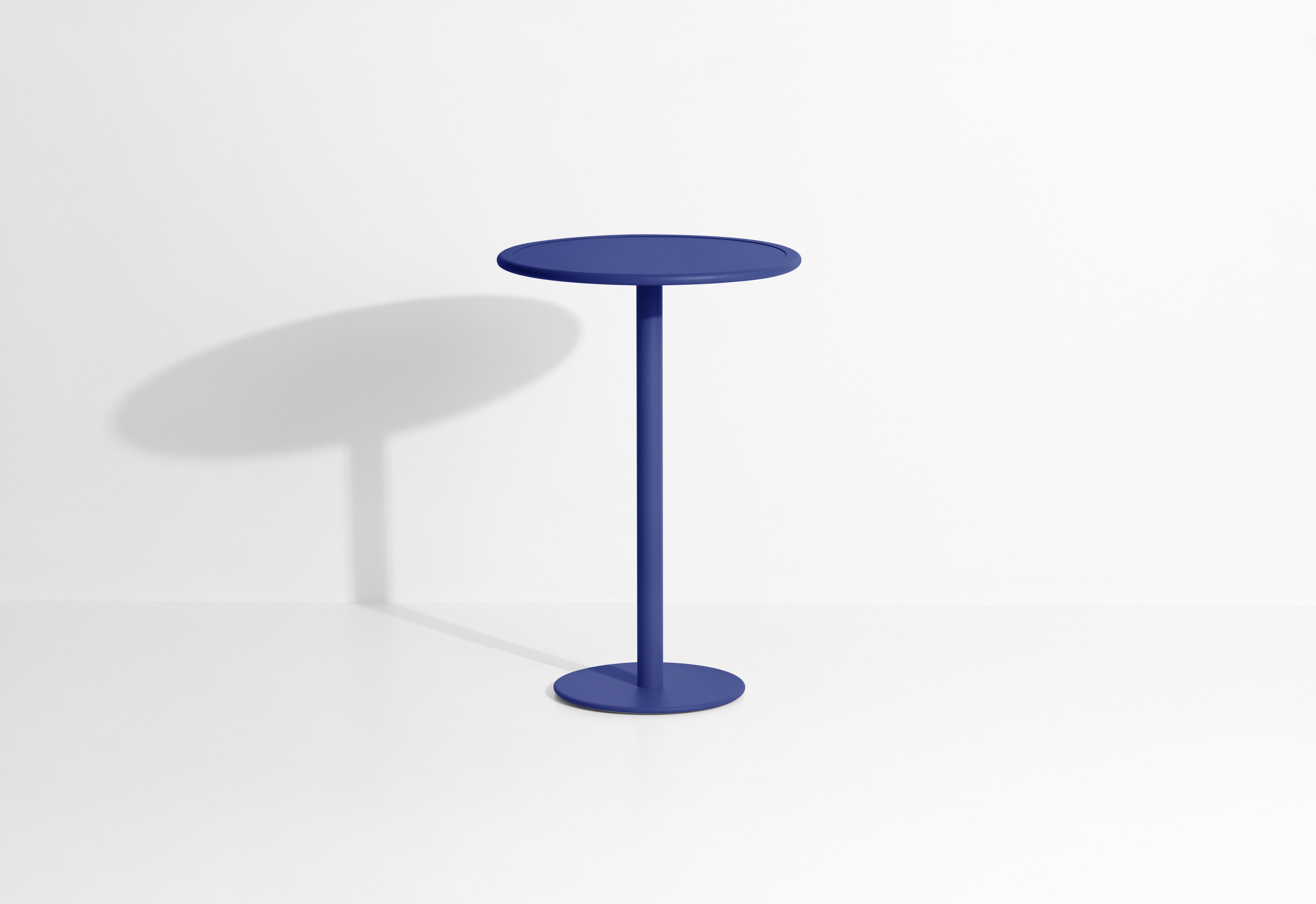 WEEK-END dark blue round garden table