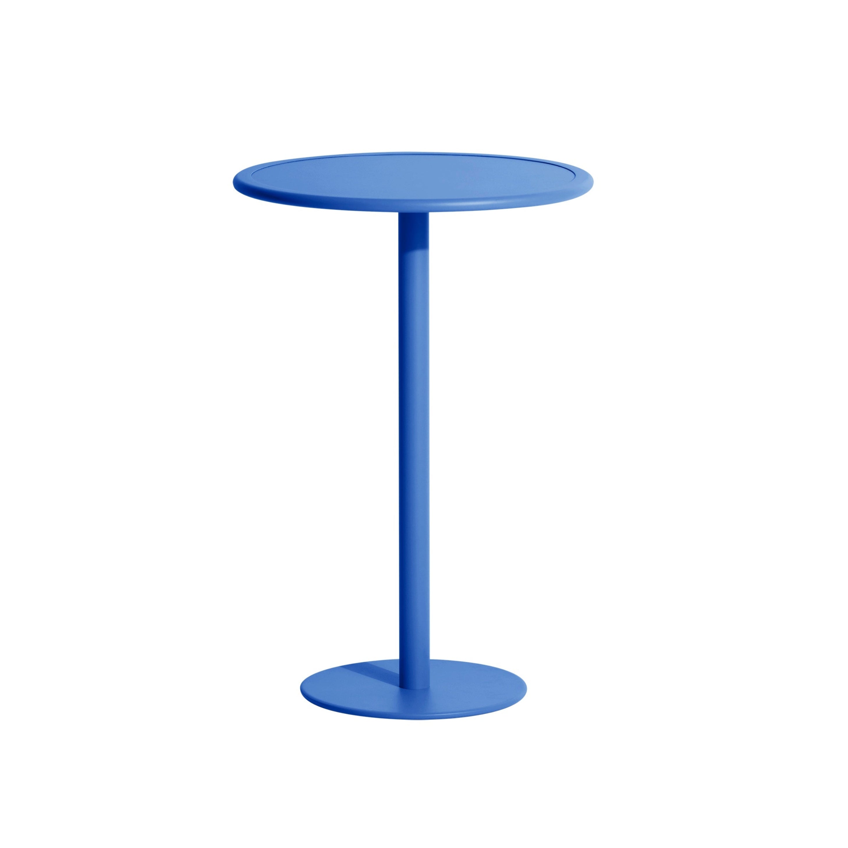 WEEK-END dark blue round garden table