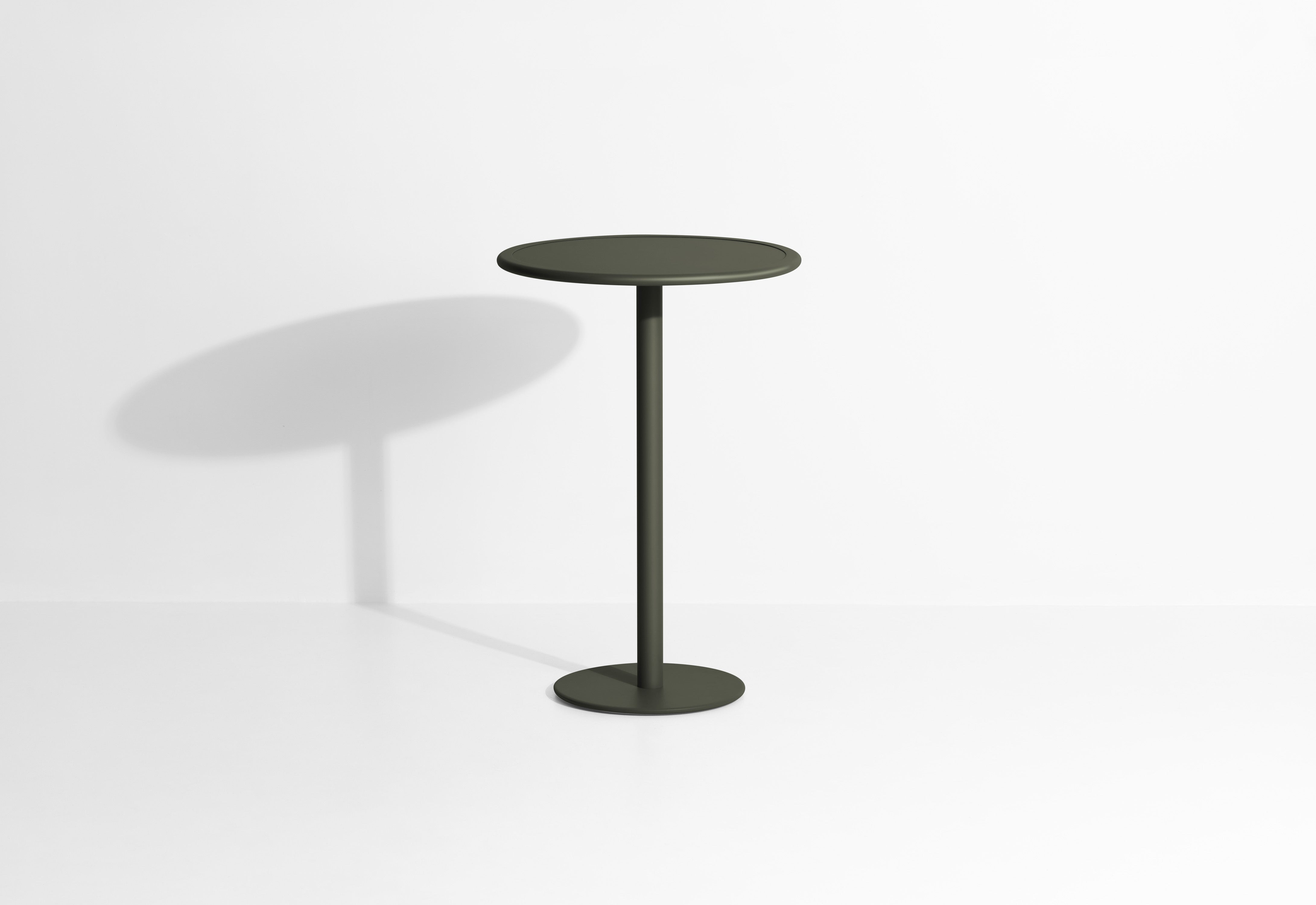 WEEK-END dark green round garden table