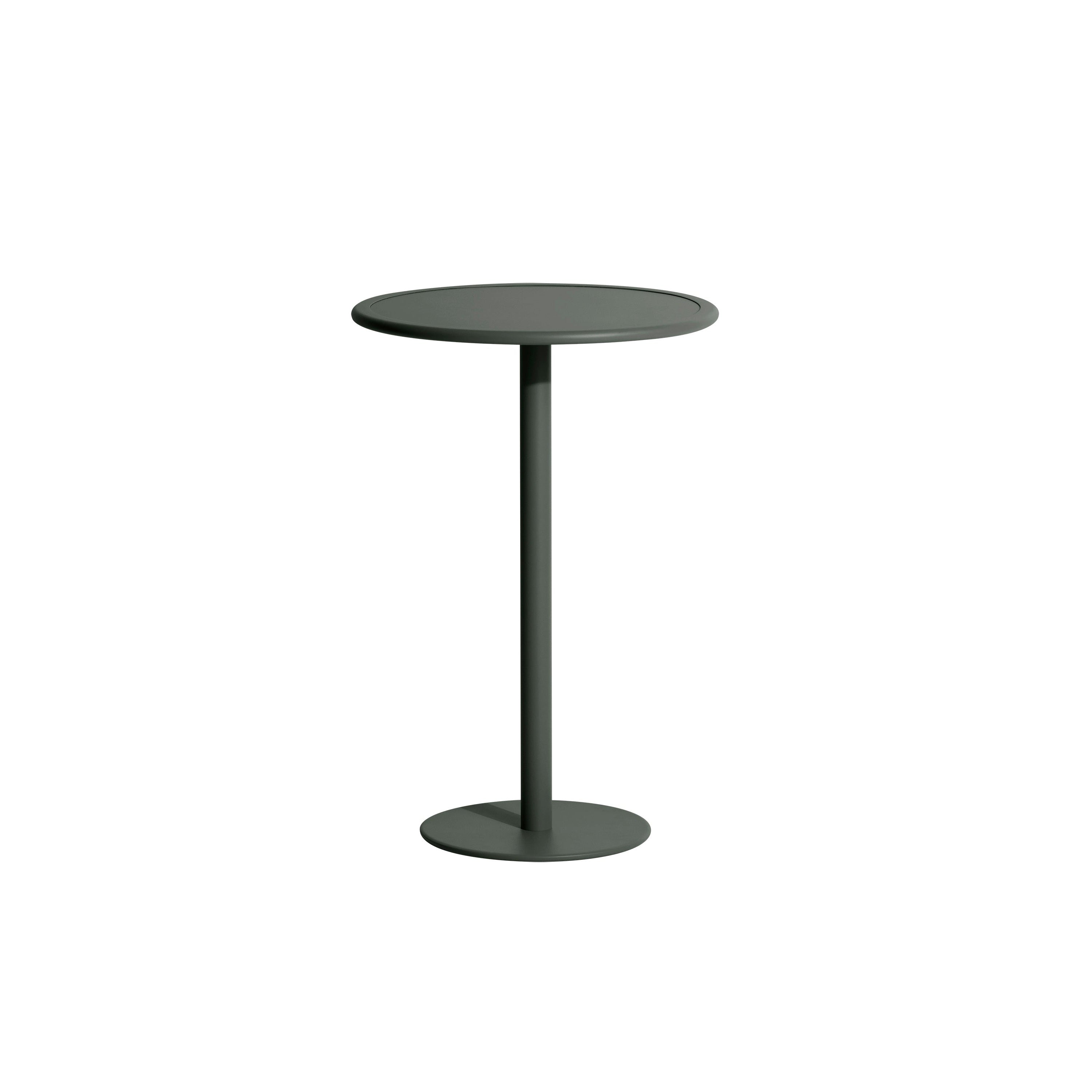 WEEK-END dark green round garden table