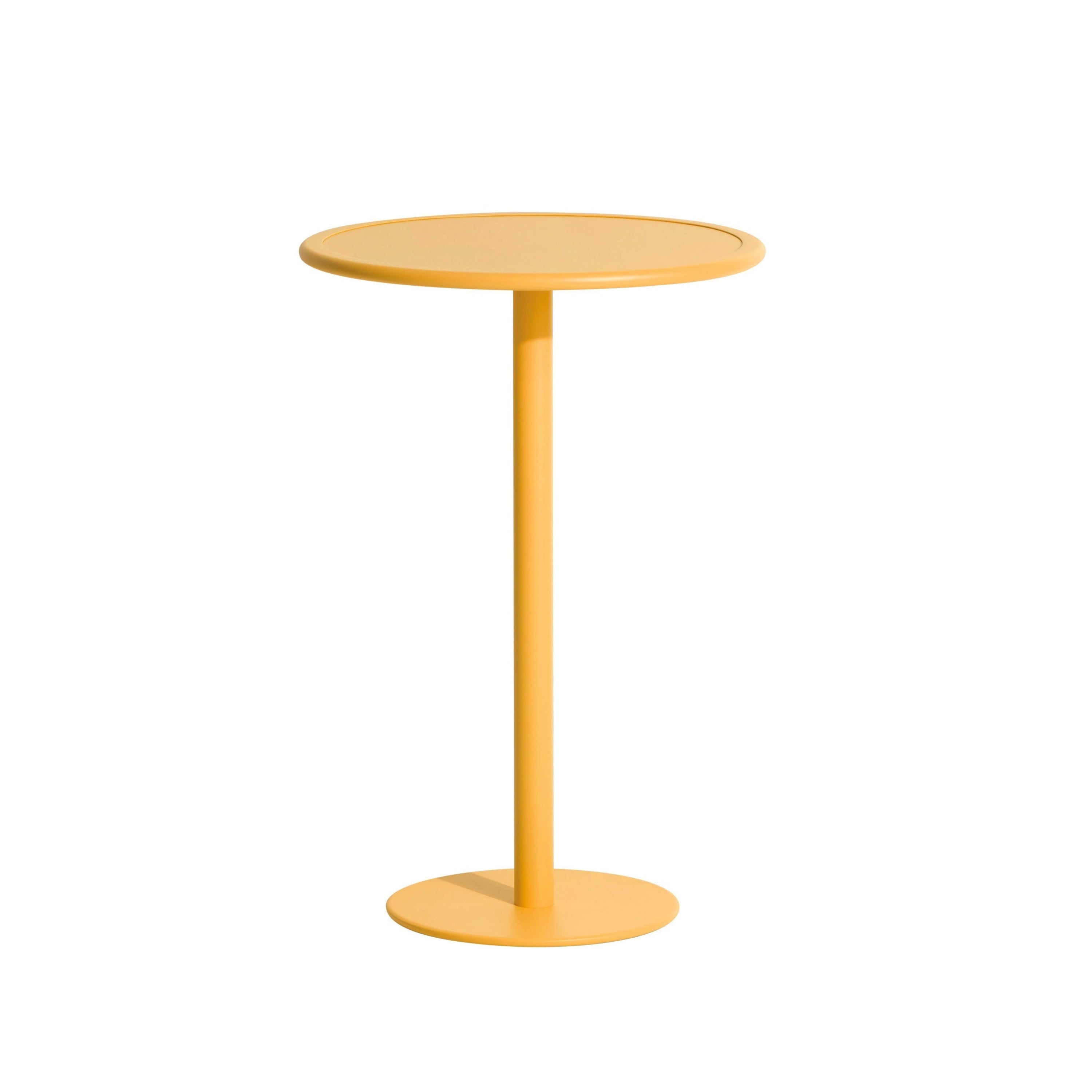 WEEK-END round garden table in dark yellow