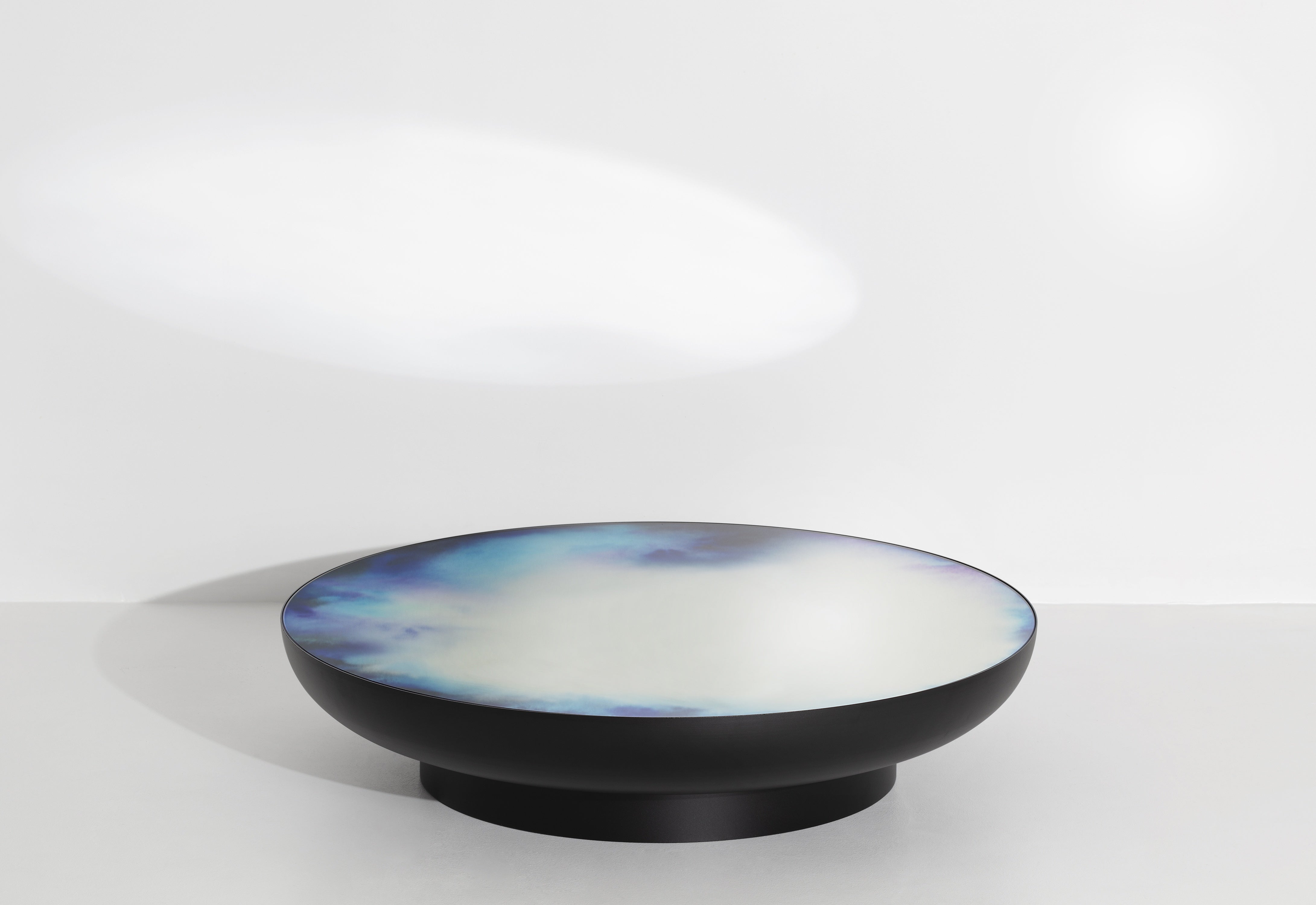 FRANCIS Black Coffee Table with Mirrored Top